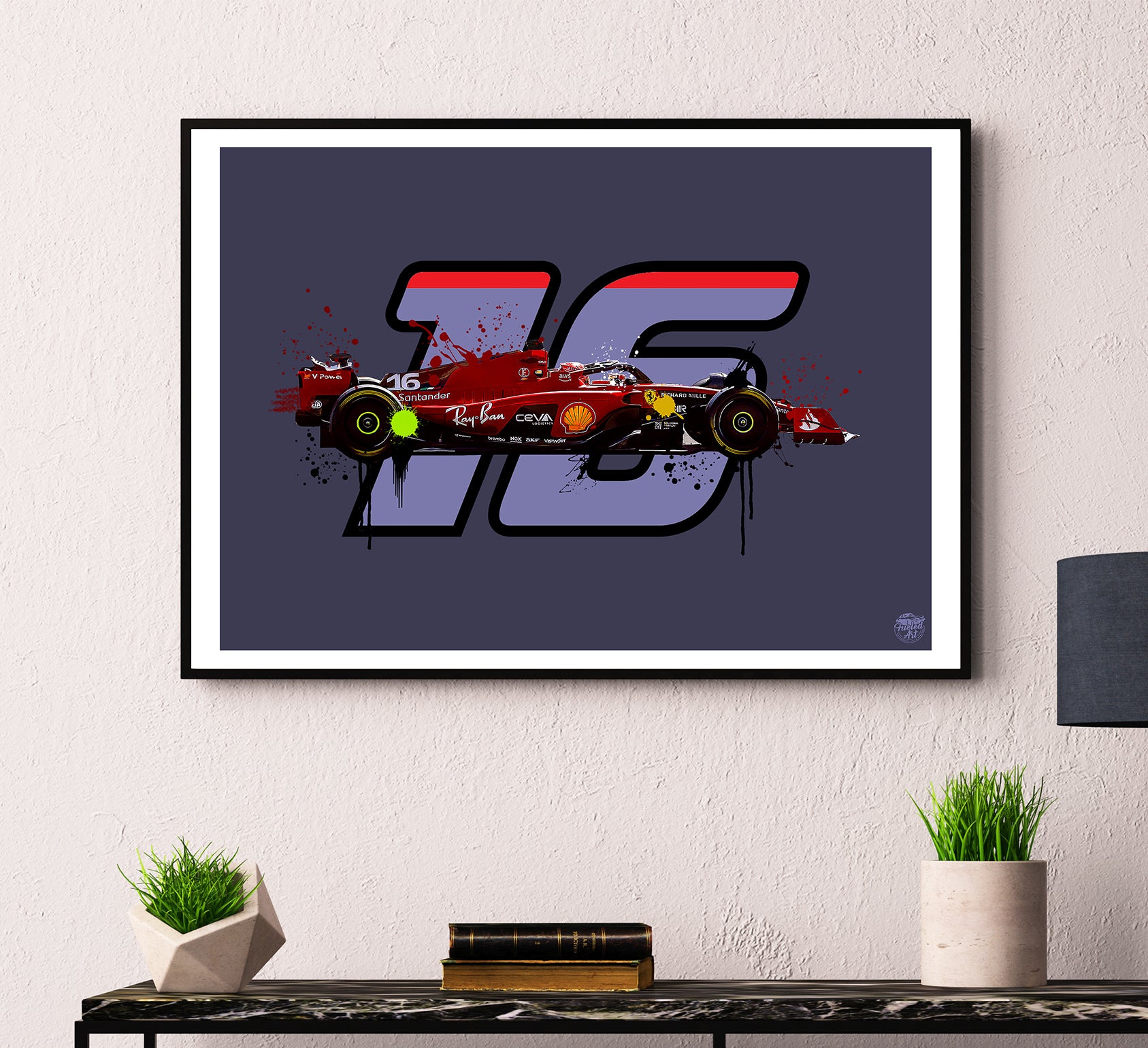 Charles Leclerc 2023 Ferrari F1 Print - Fueled.art