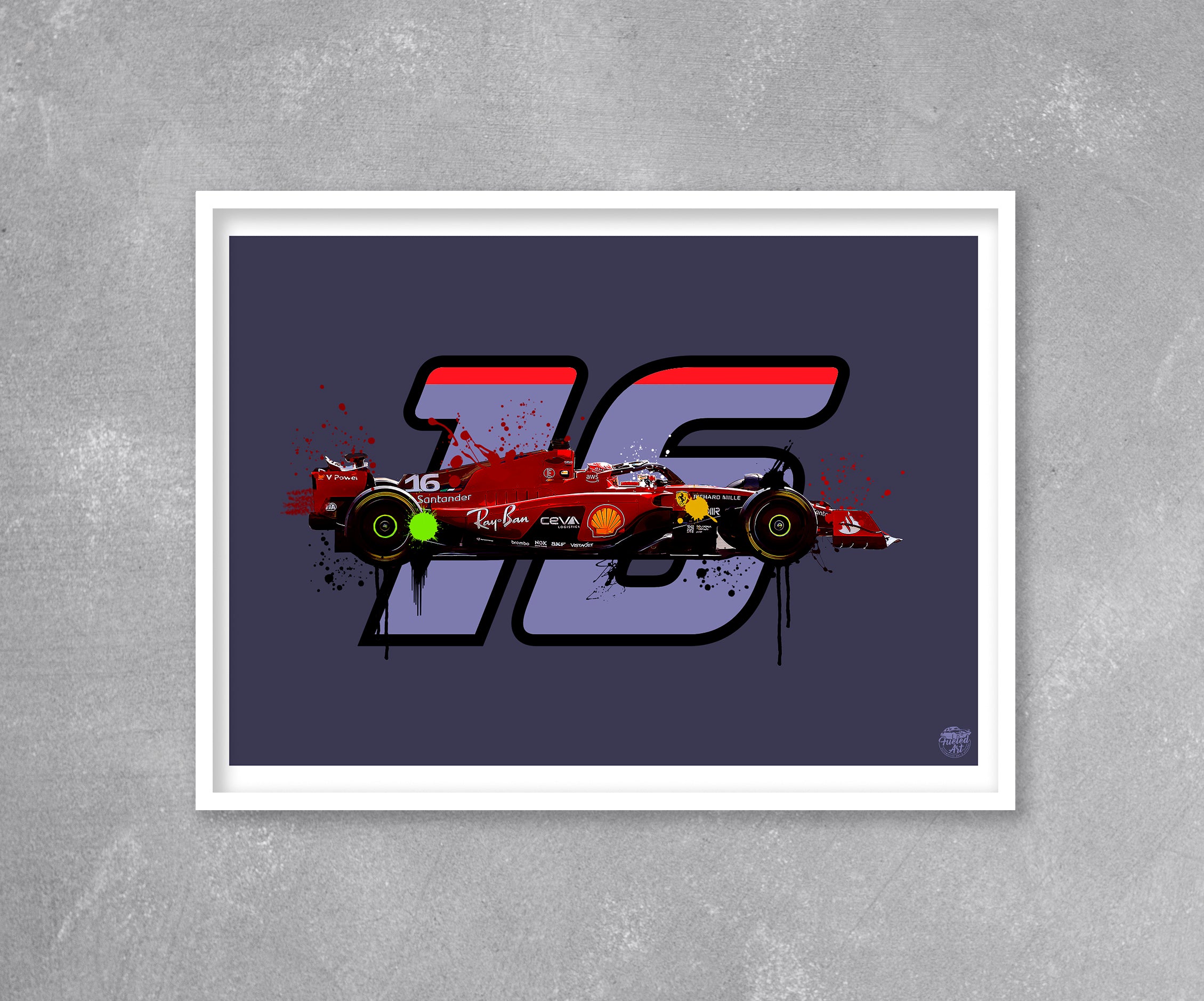 Charles Leclerc 2023 Ferrari F1 Print - Fueled.art