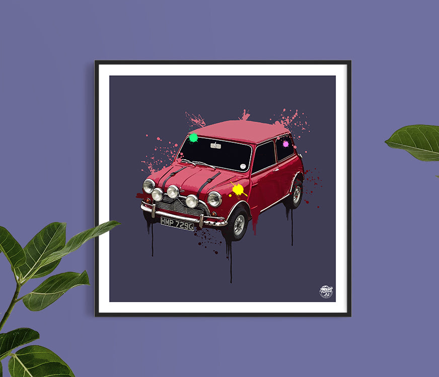 The Italian Job Mini Cooper print - Fueled.art