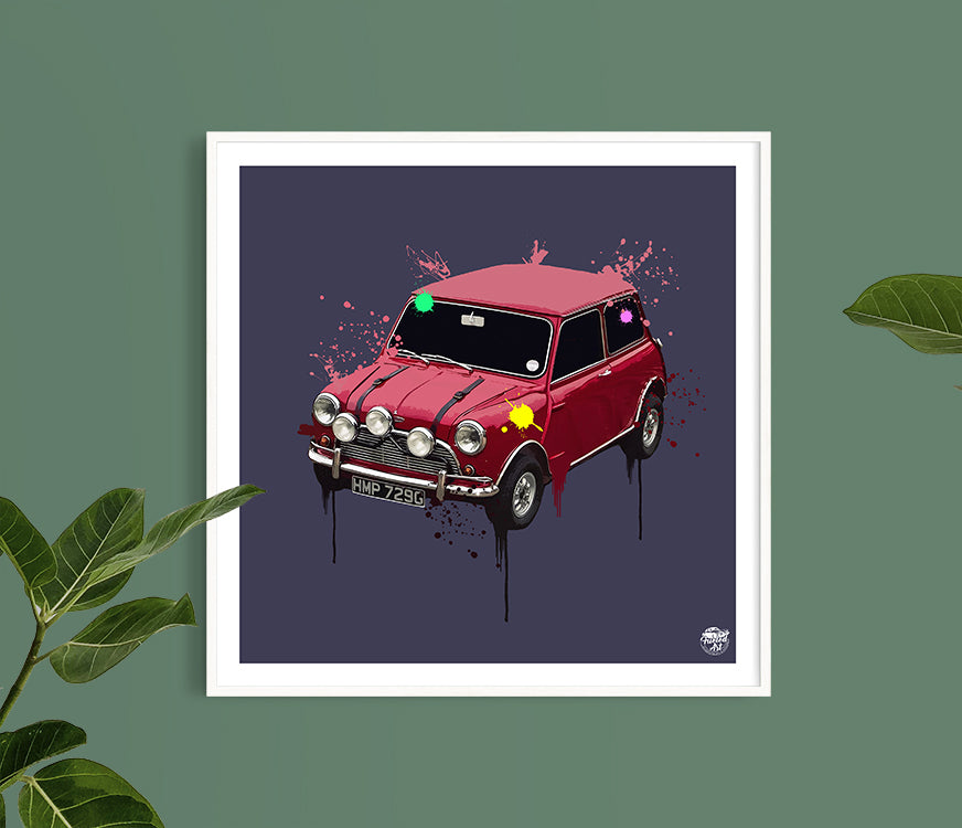 The Italian Job Mini Cooper print - Fueled.art