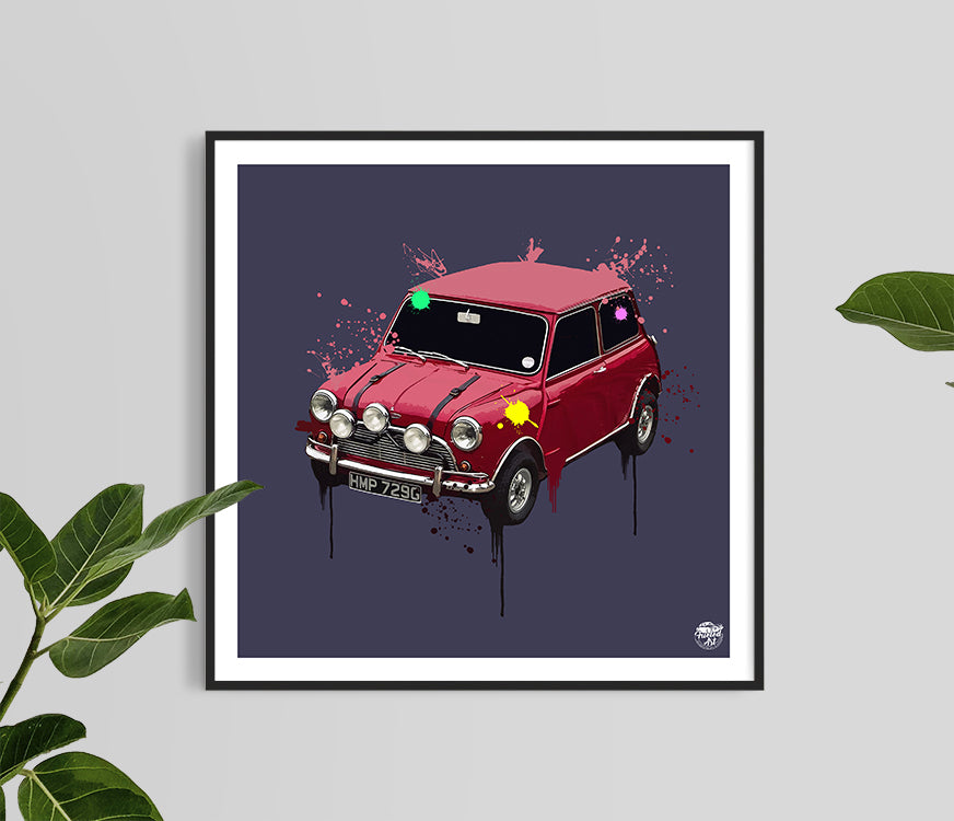 The Italian Job Mini Cooper print - Fueled.art