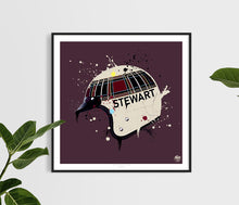 Load image into Gallery viewer, Jackie Stewart F1 Helmet print - Fueled.art
