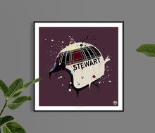 Load image into Gallery viewer, Jackie Stewart F1 Helmet print - Fueled.art
