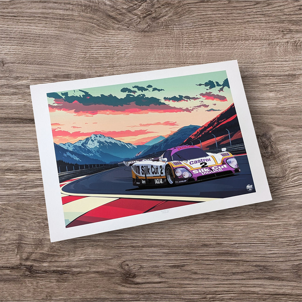 Jaguar XJR-9 Silk Cut Le Mans Print - Fueled.art