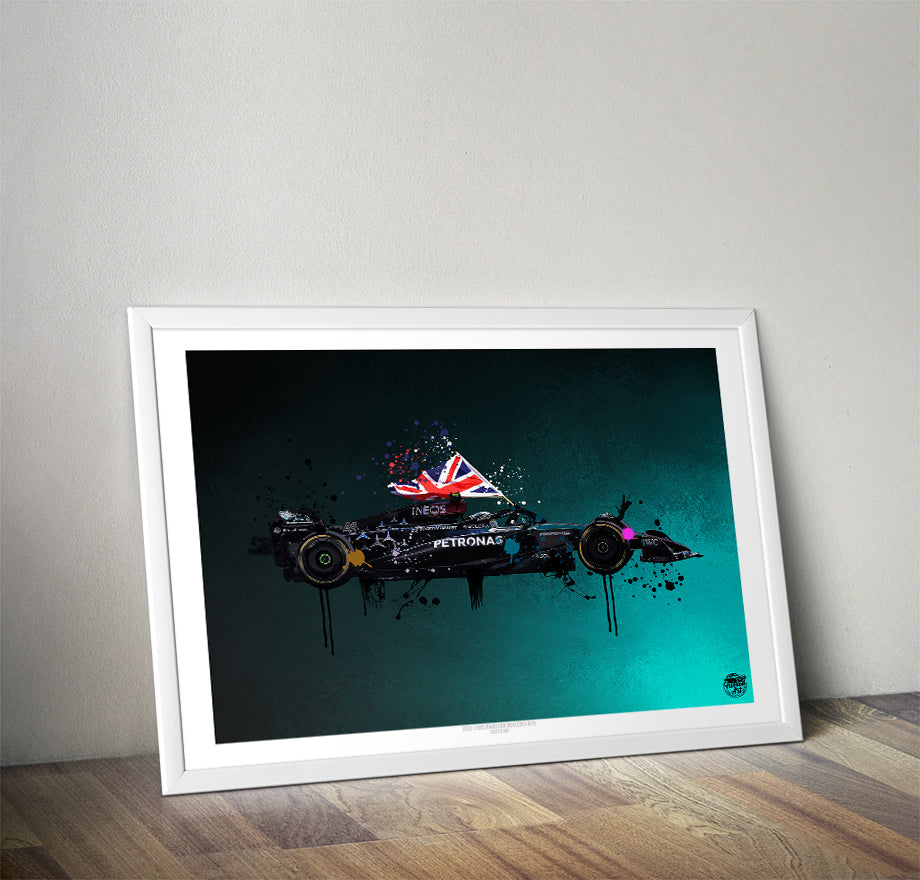 Lewis Hamilton 2024 Mercedes W15 F1 Print - Fueled.art