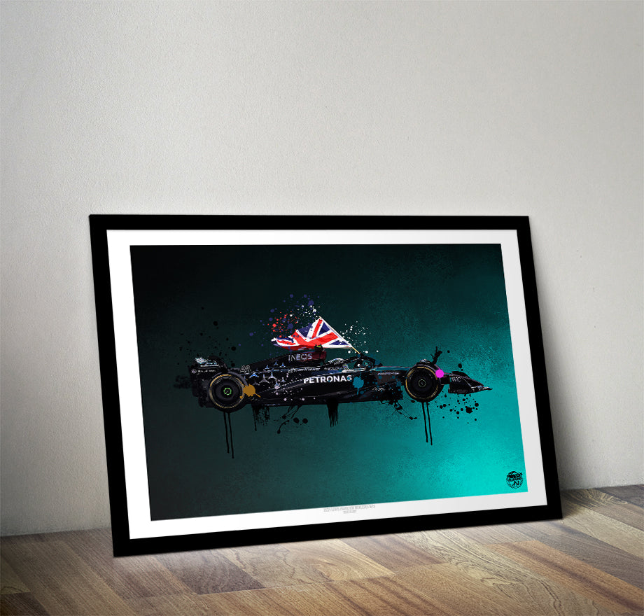 Lewis Hamilton 2024 Mercedes W15 F1 Print - Fueled.art