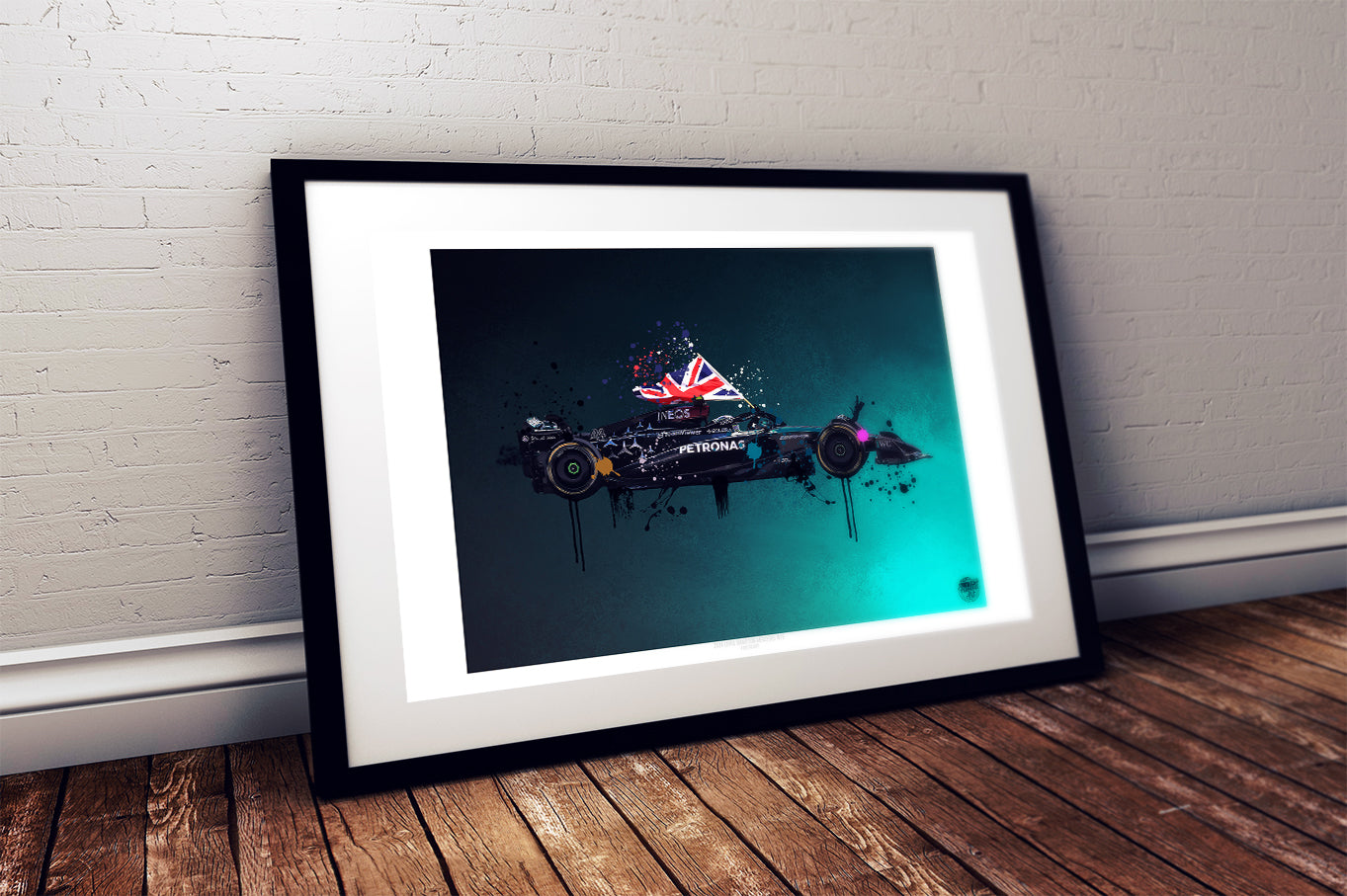 Lewis Hamilton 2024 Mercedes W15 F1 Print - Fueled.art