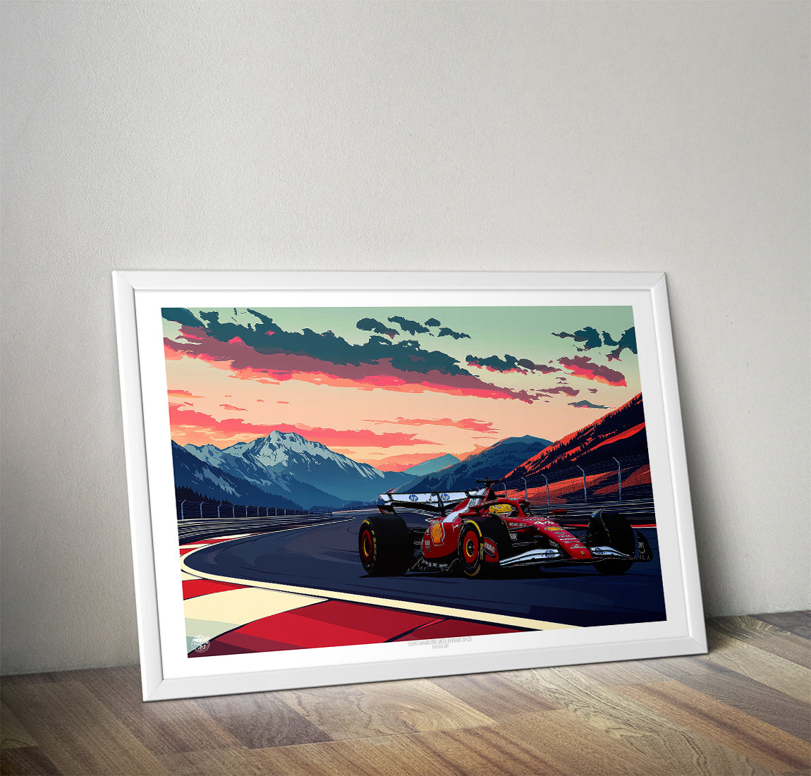 Lewis Hamilton 2025 Ferrari SF-25 Print - Fueled.art