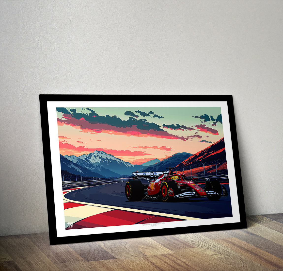 Lewis Hamilton 2025 Ferrari SF-25 Print - Fueled.art