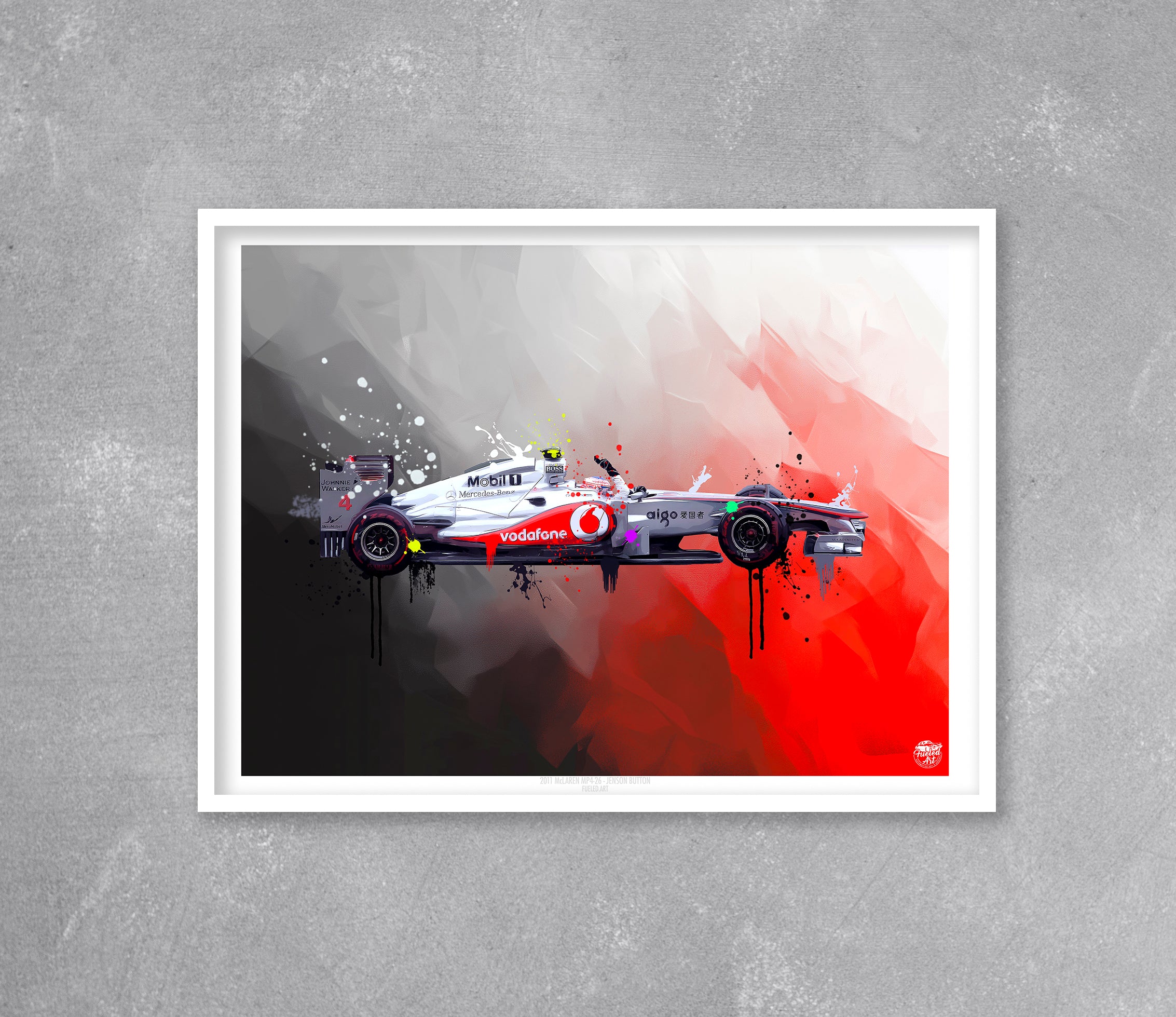 Jenson Button 2011 McLaren MP4-26 F1 Print - Fueled.art