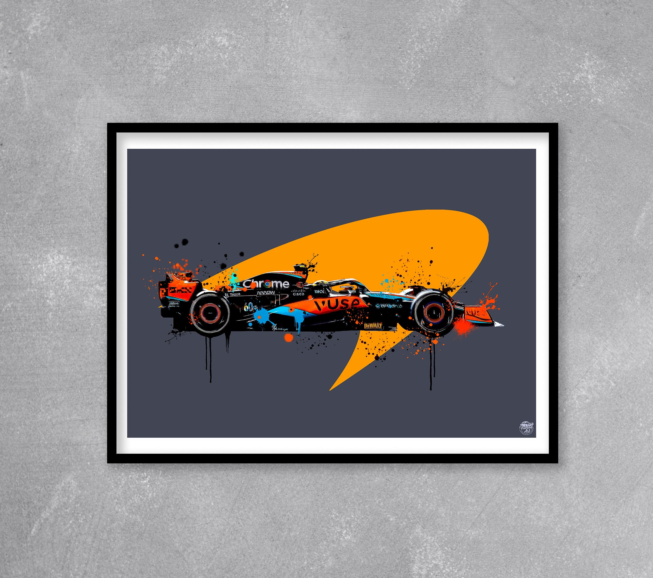 Lando Norris 2023 F1 Car print - Fueled.art