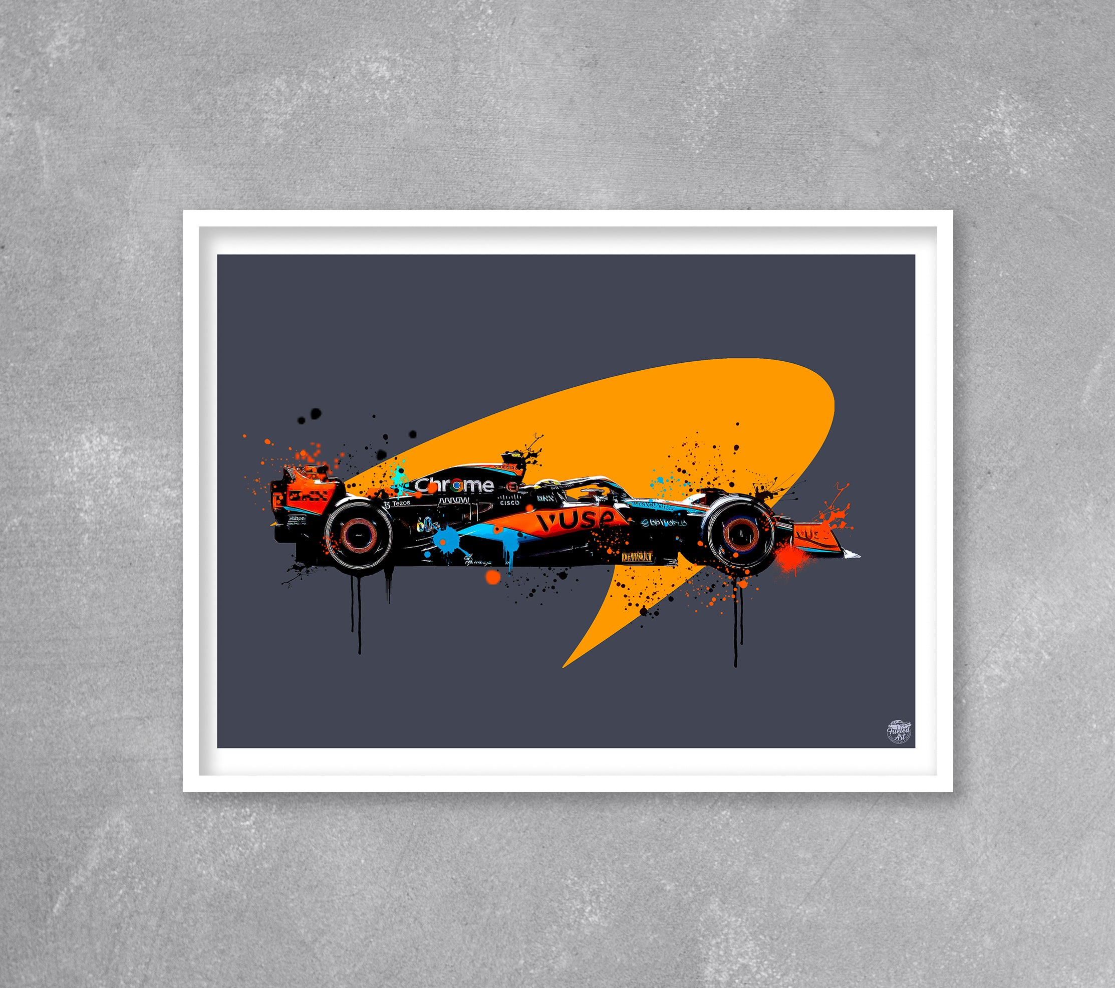 Lando Norris 2023 F1 Car print - Fueled.art