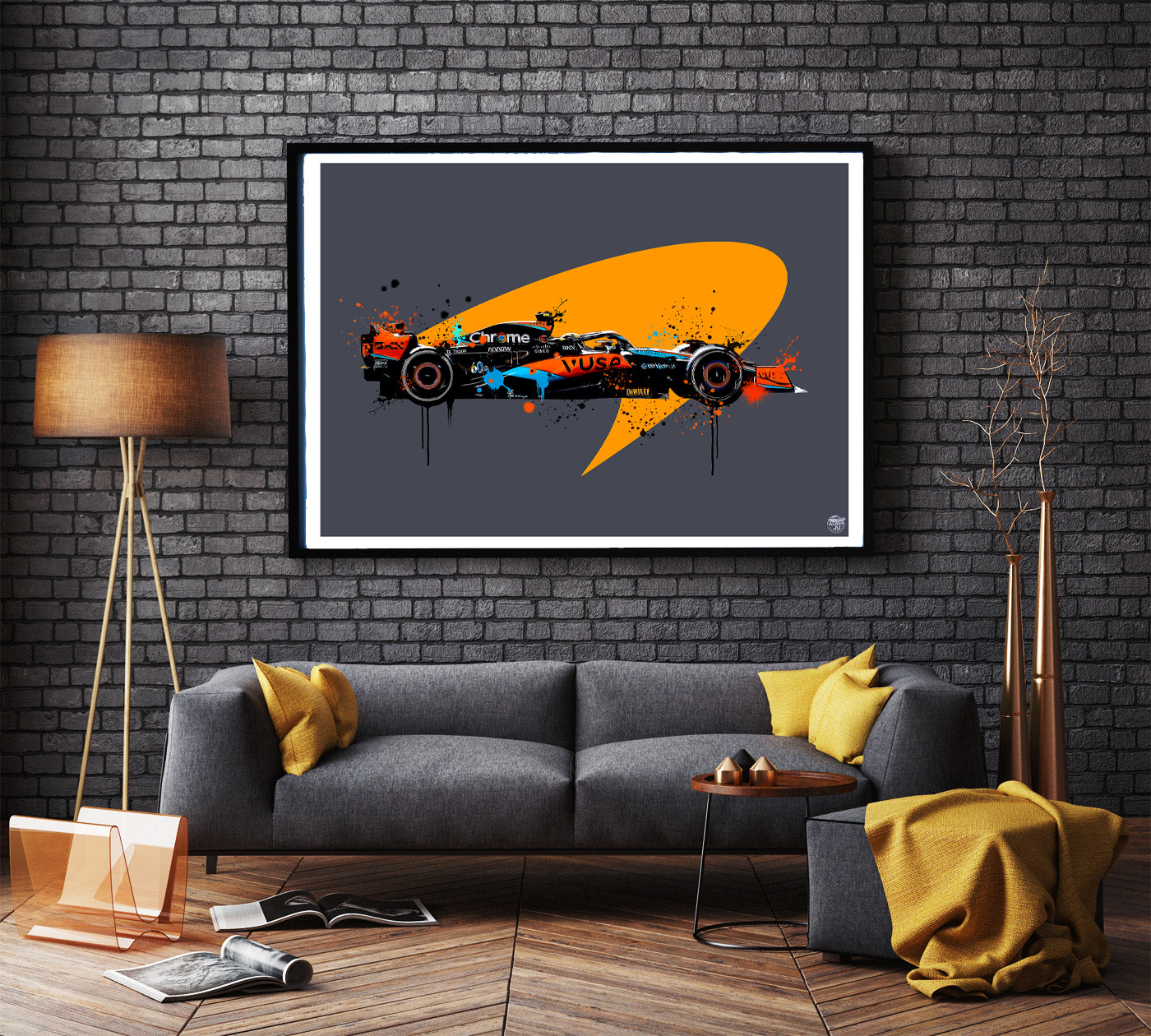 Lando Norris 2023 F1 Car print - Fueled.art