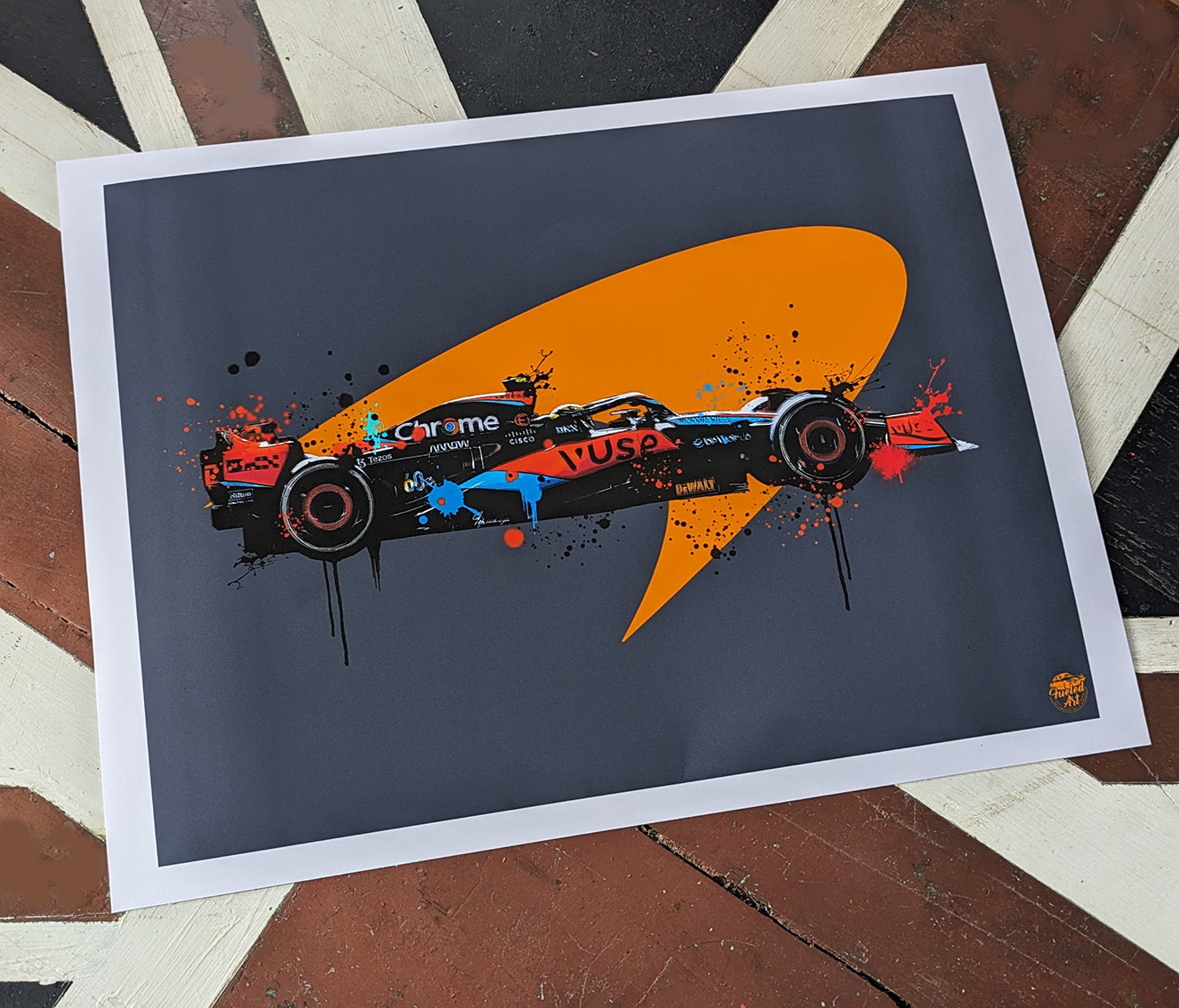 Lando Norris 2023 F1 Car print - Fueled.art