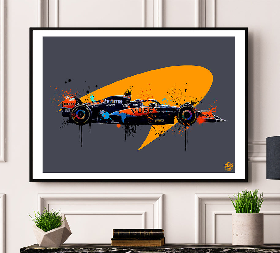 Oscar Piastri 2023 McLaren F1 Print - Fueled.art