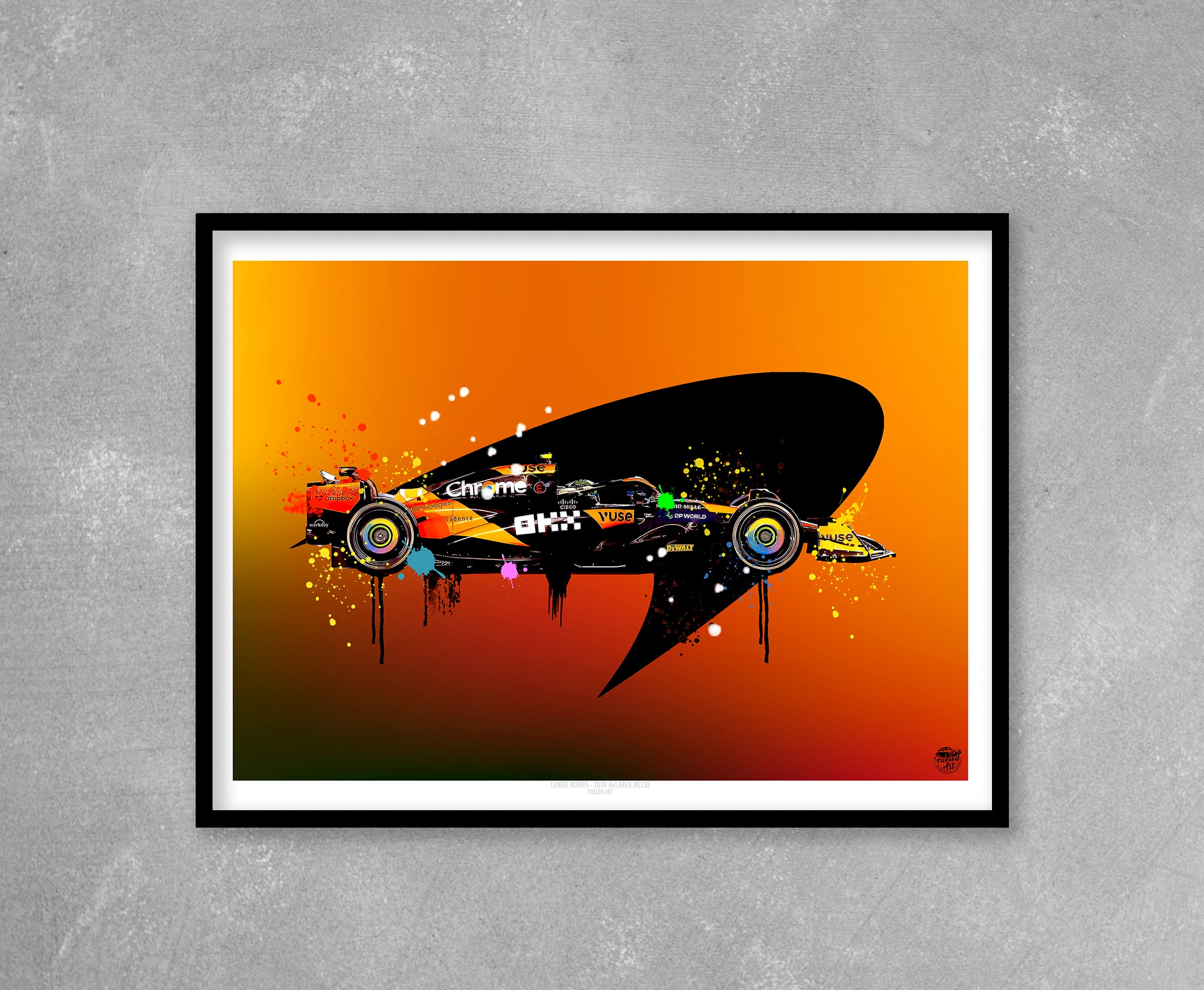 Lando Norris 2024 McLaren MCL38 F1 Print - Fueled.art