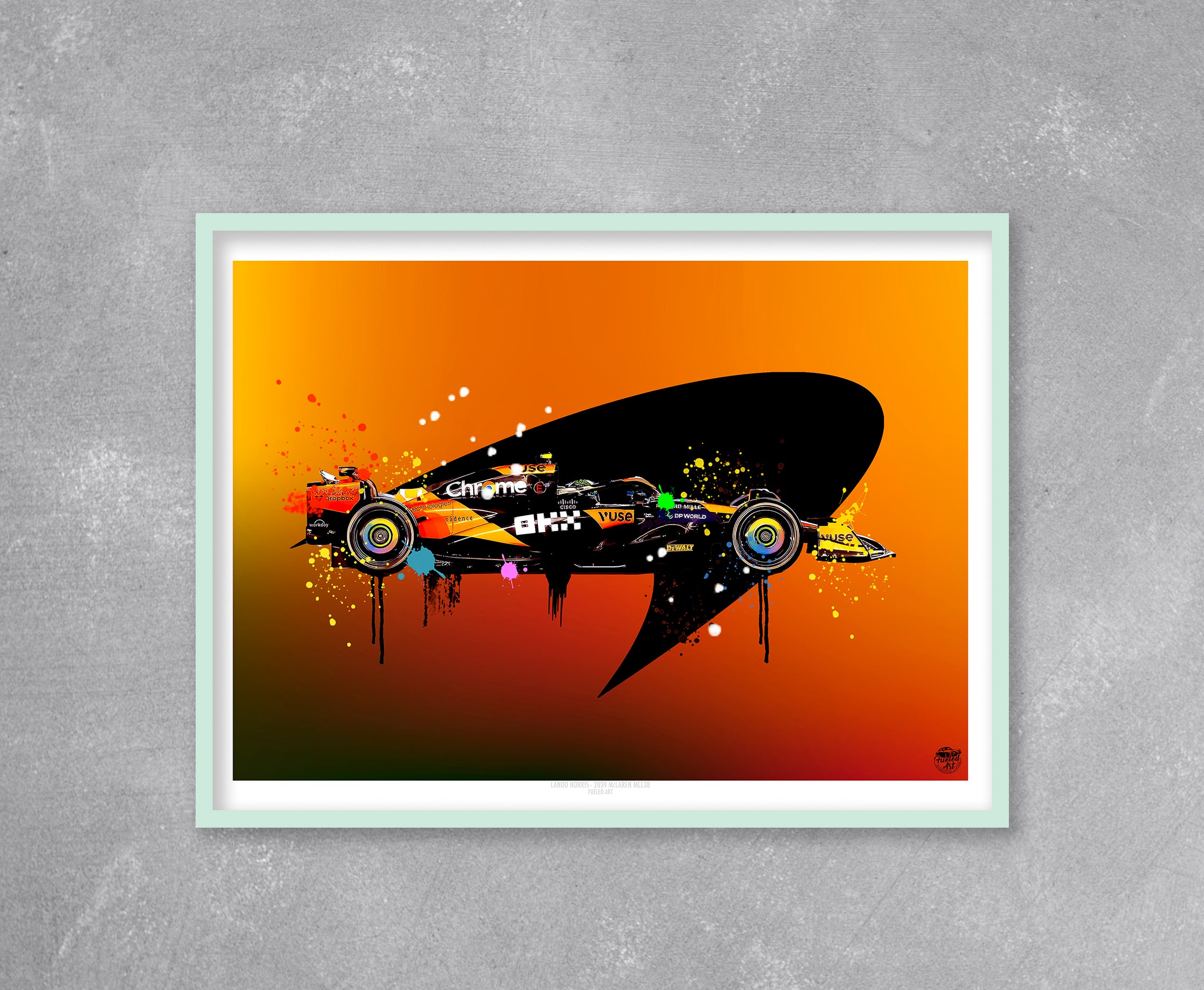 Lando Norris 2024 McLaren MCL38 F1 Print - Fueled.art