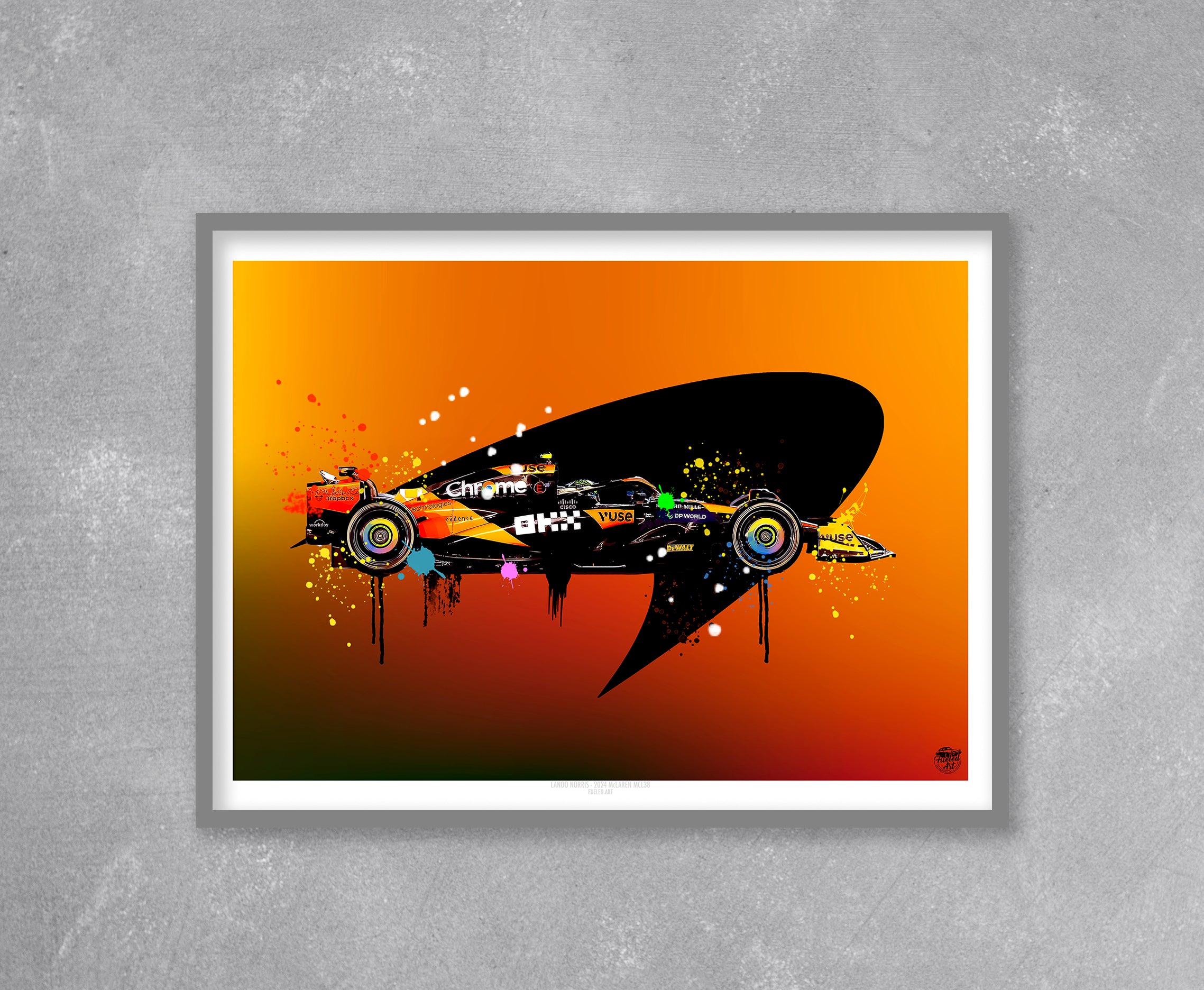 Lando Norris 2024 McLaren MCL38 F1 Print - Fueled.art