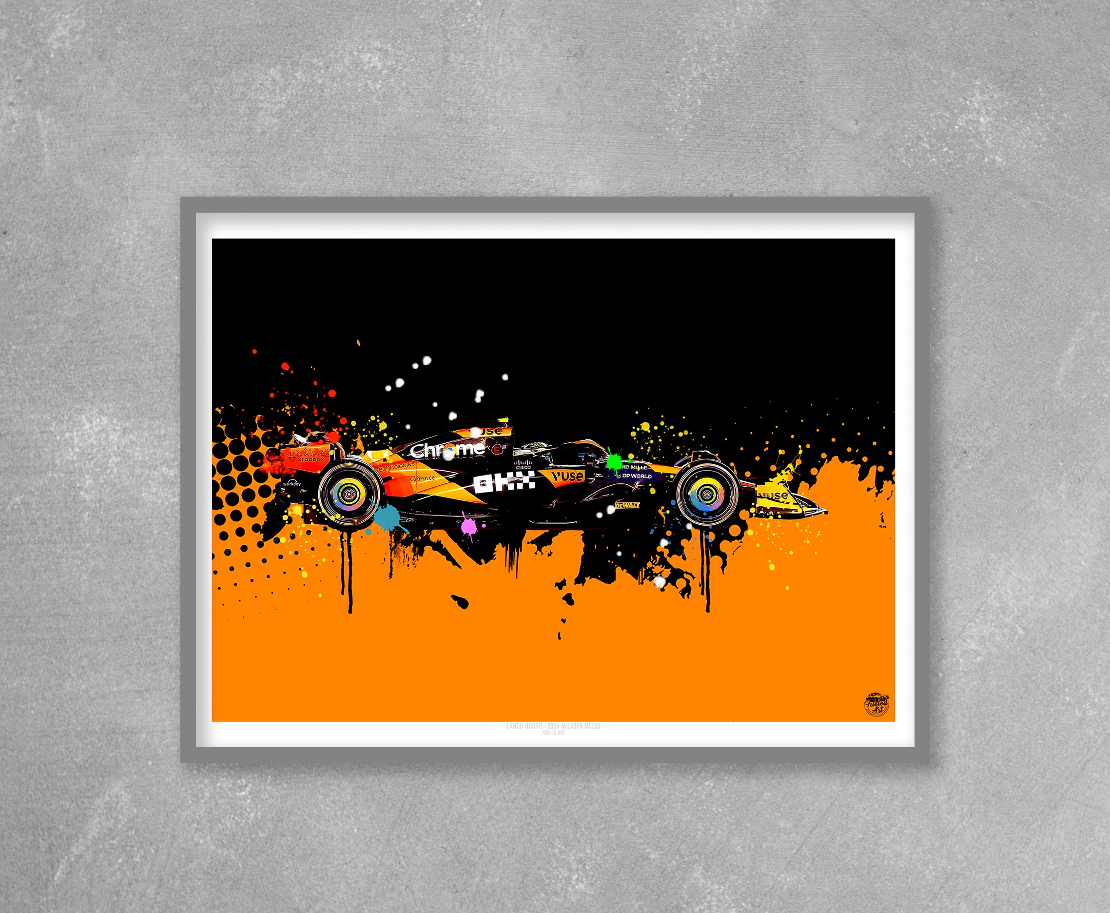 Lando Norris 2024 McLaren MCL38 F1 Print - Fueled.art