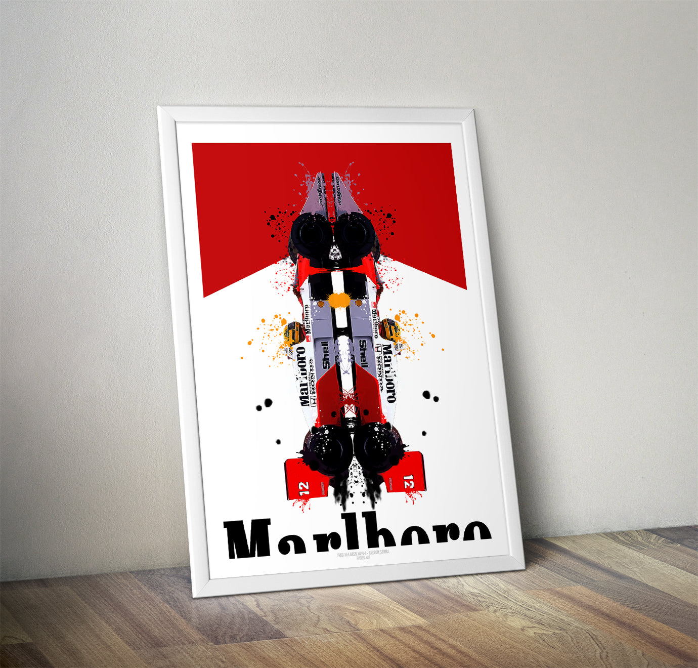 Ayrton Senna 1988 McLaren MP4/4 F1 Print - Fueled.art