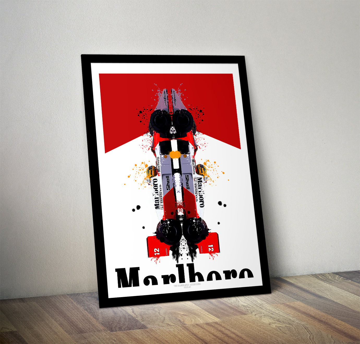 Ayrton Senna 1988 McLaren MP4/4 F1 Print - Fueled.art