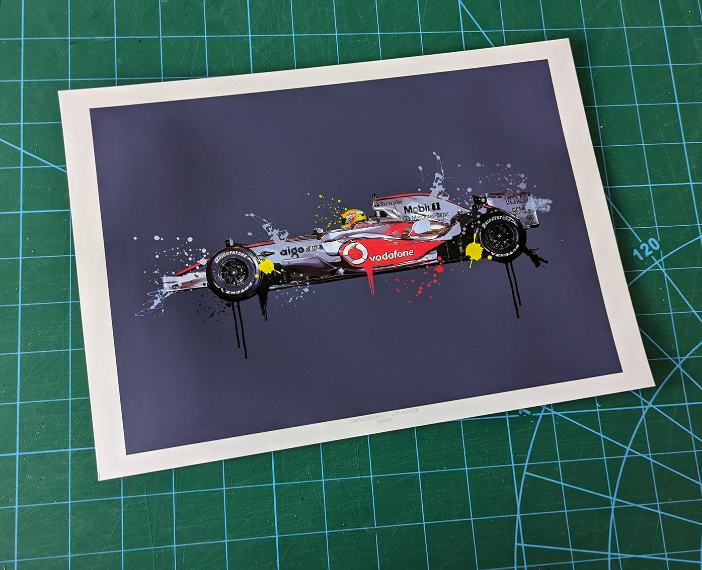 Lewis Hamilton 2008 McLaren F1 Print - Fueled.art