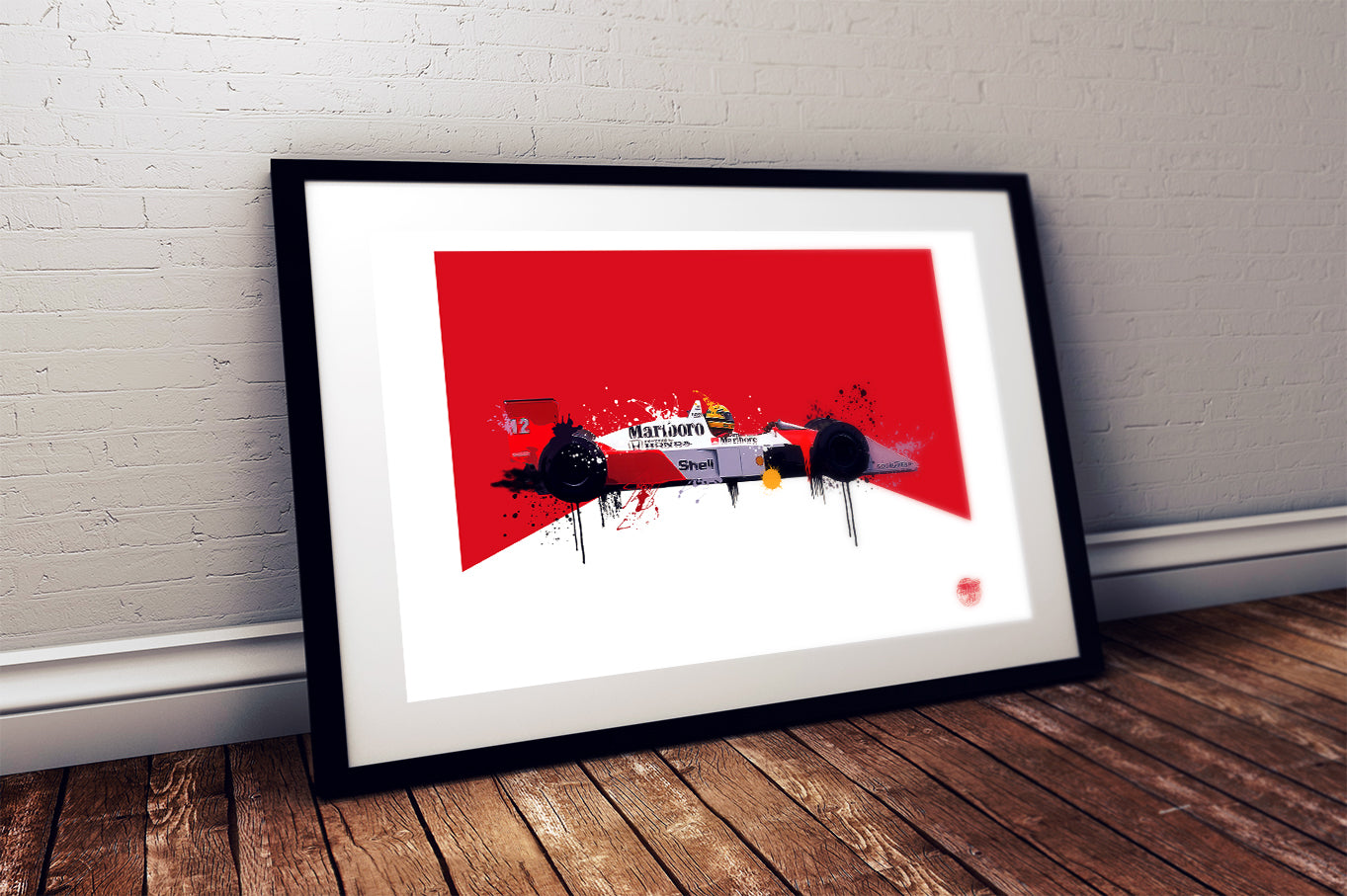 Ayrton Senna McLaren MP4/4 F1 print by Fueled.art