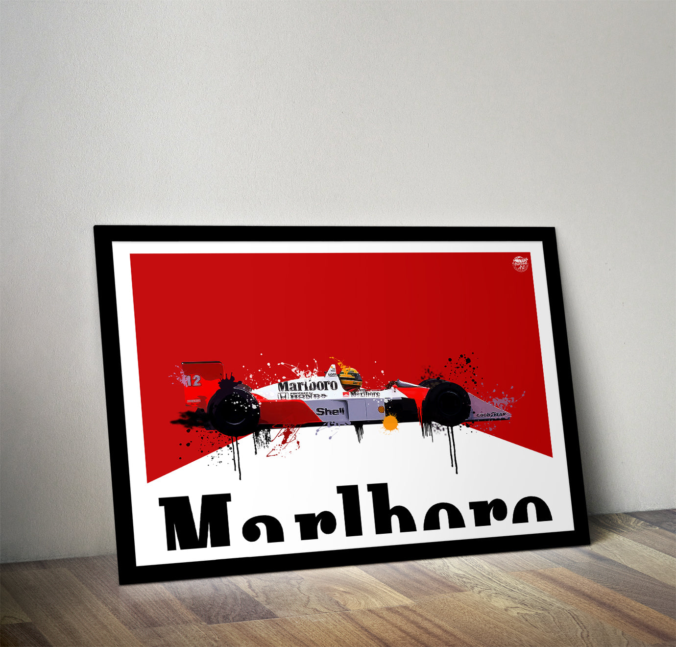 Ayrton Senna McLaren MP4/4 F1 print by Fueled.art