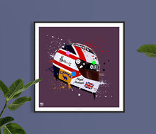 Load image into Gallery viewer, Nigel Mansell F1 Helmet print - Fueled.art
