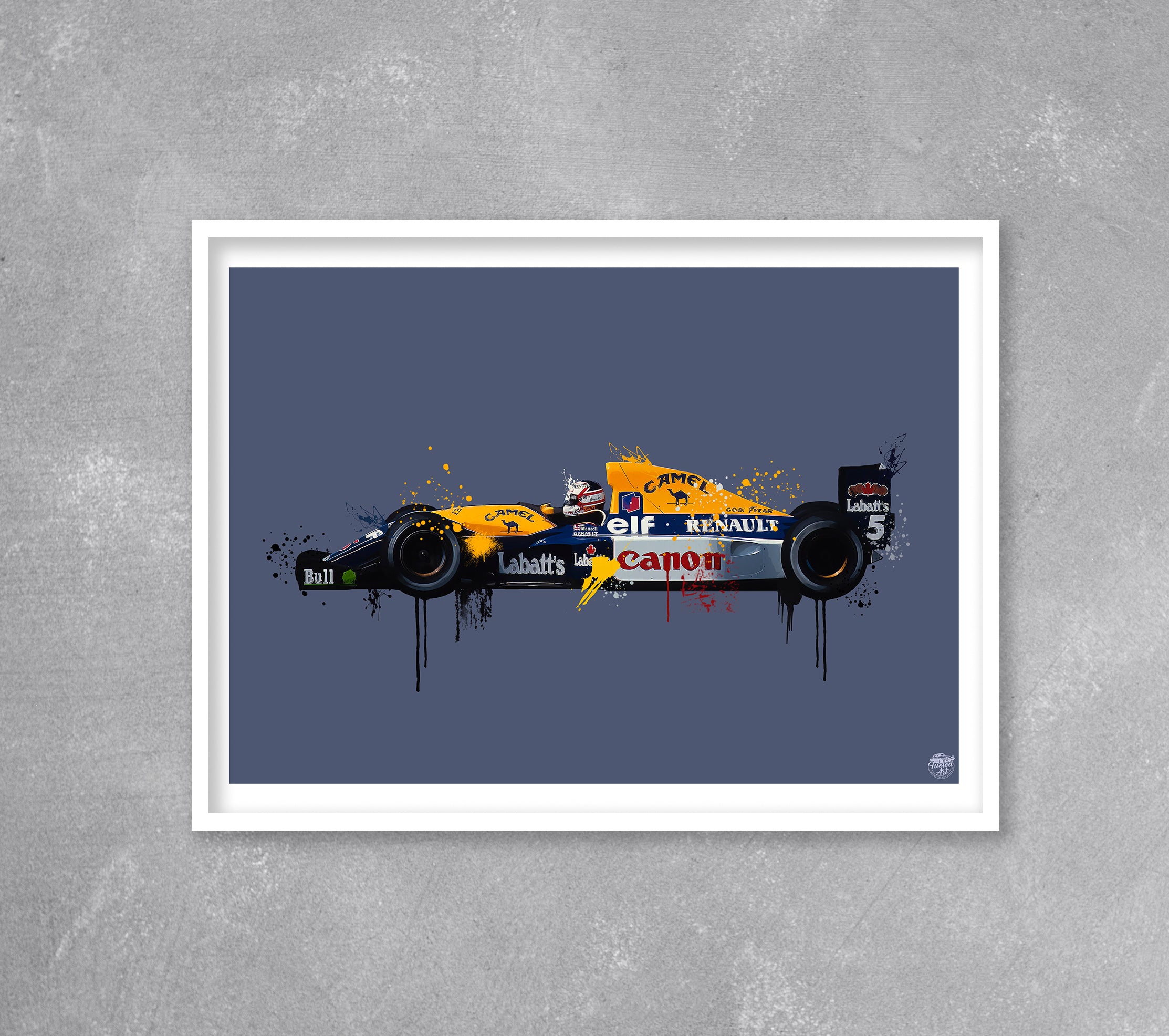 Nigel Mansell Williams F1 print - Fueled.art