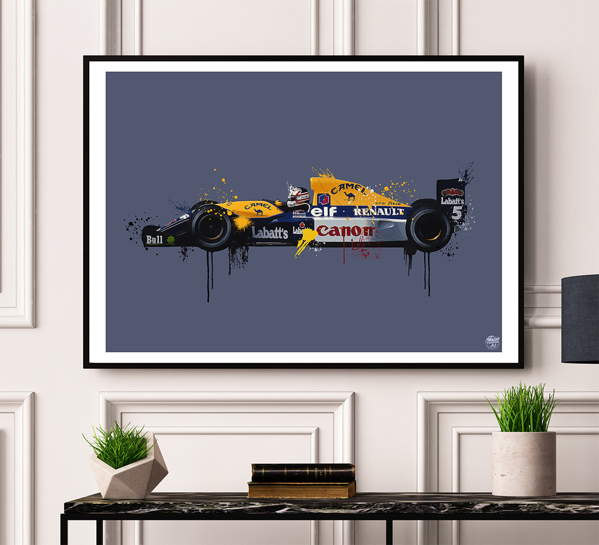 Nigel Mansell Williams F1 print - Fueled.art