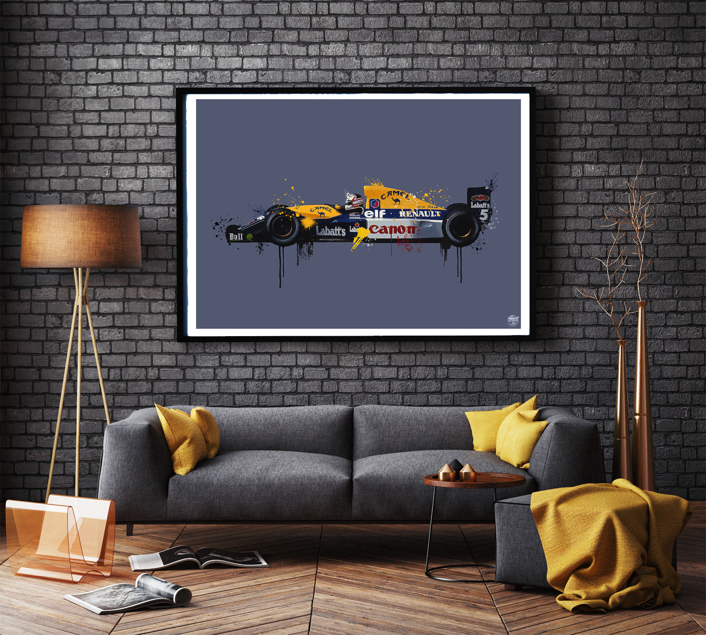 Nigel Mansell Williams F1 print - Fueled.art