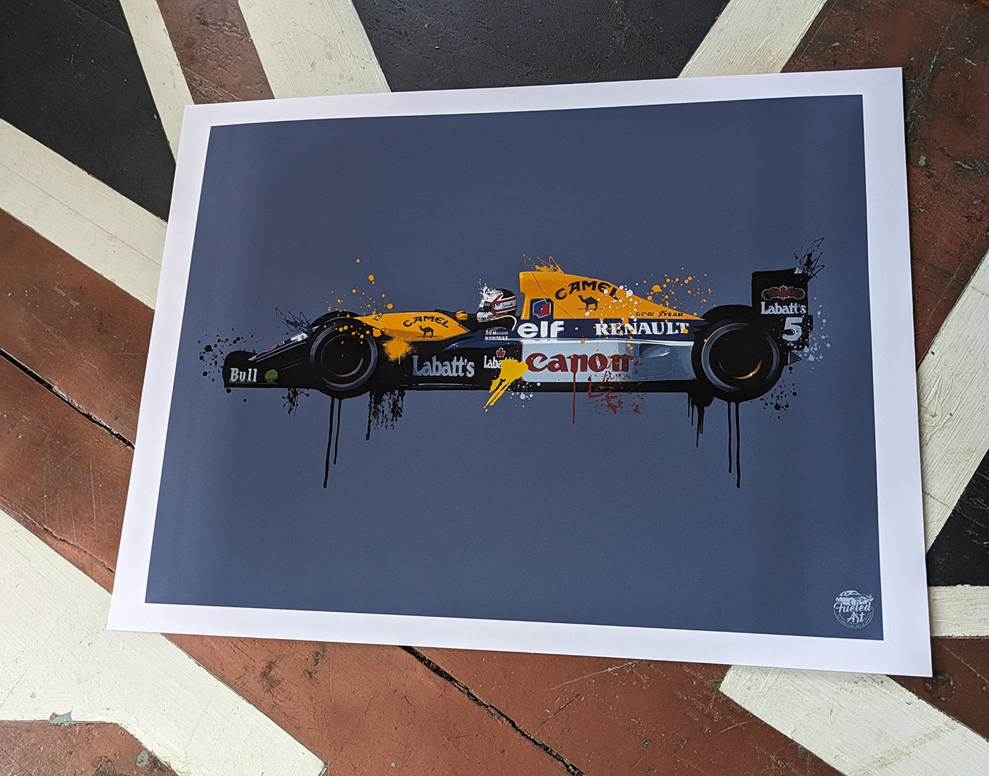 Nigel Mansell Williams F1 print - Fueled.art