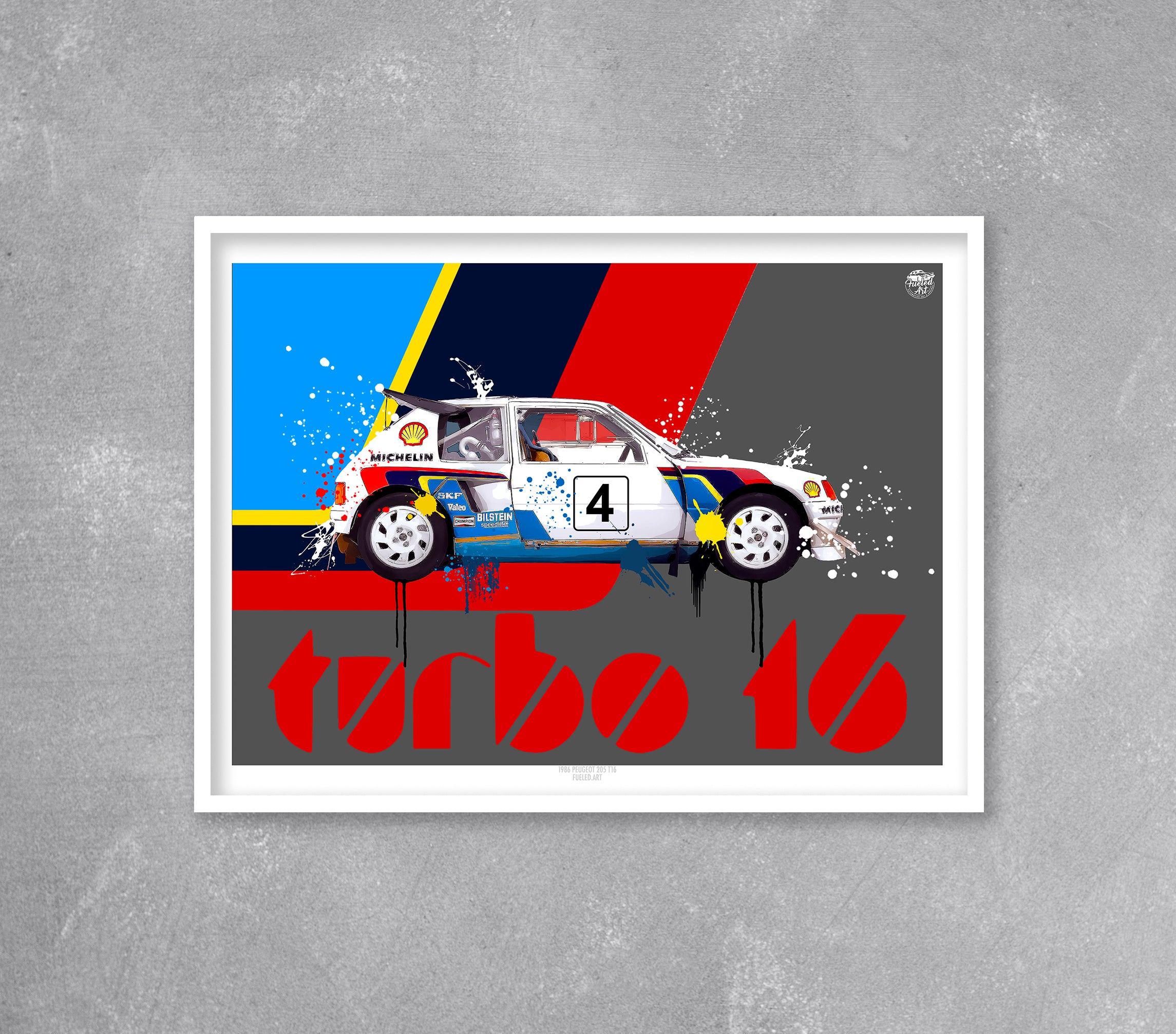 Peugeot 205 T16 print - Fueled.art