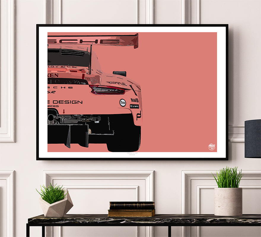 Porsche 911 991 RSR Pink Pig Print - Fueled.art