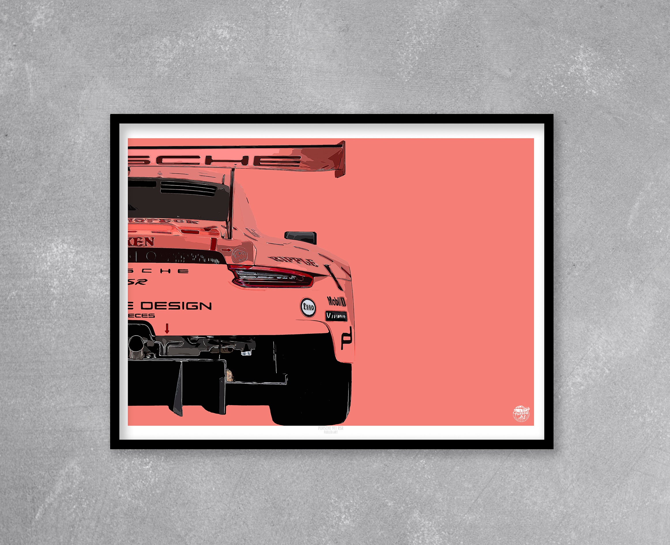 Porsche 911 991 RSR Pink Pig Print - Fueled.art