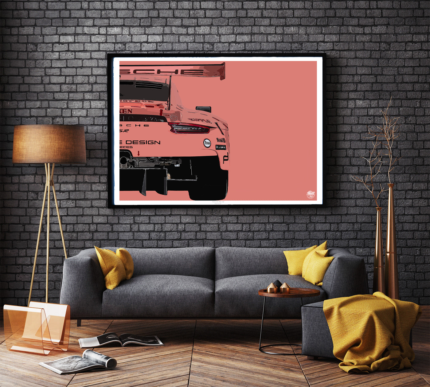 Porsche 911 991 RSR Pink Pig Print - Fueled.art