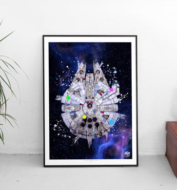 Star Wars Millennium Falcon print - Fueled.art