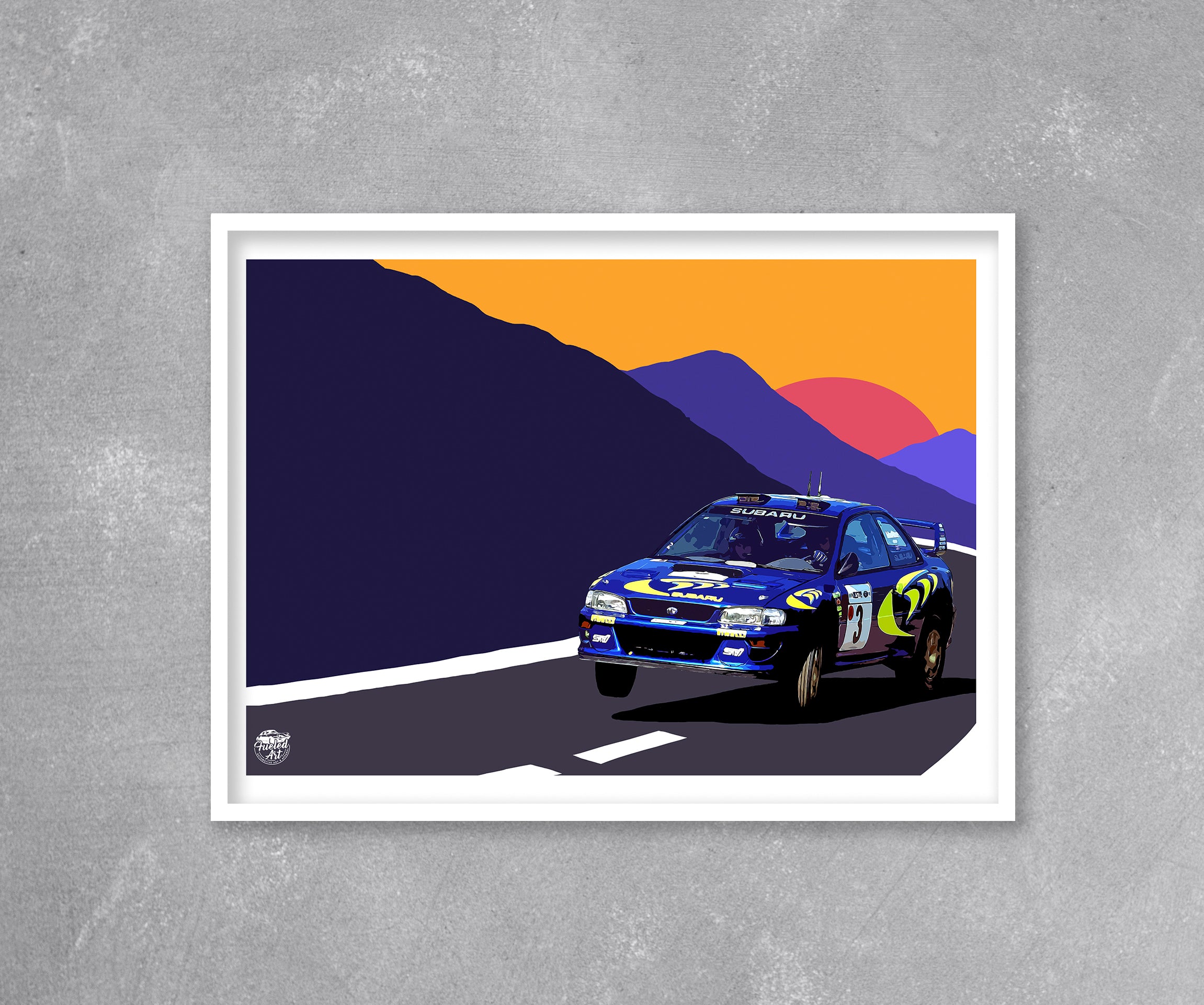 1997 Subaru Impreza STI S3 - Colin McRae WRC Print - Fueled.art