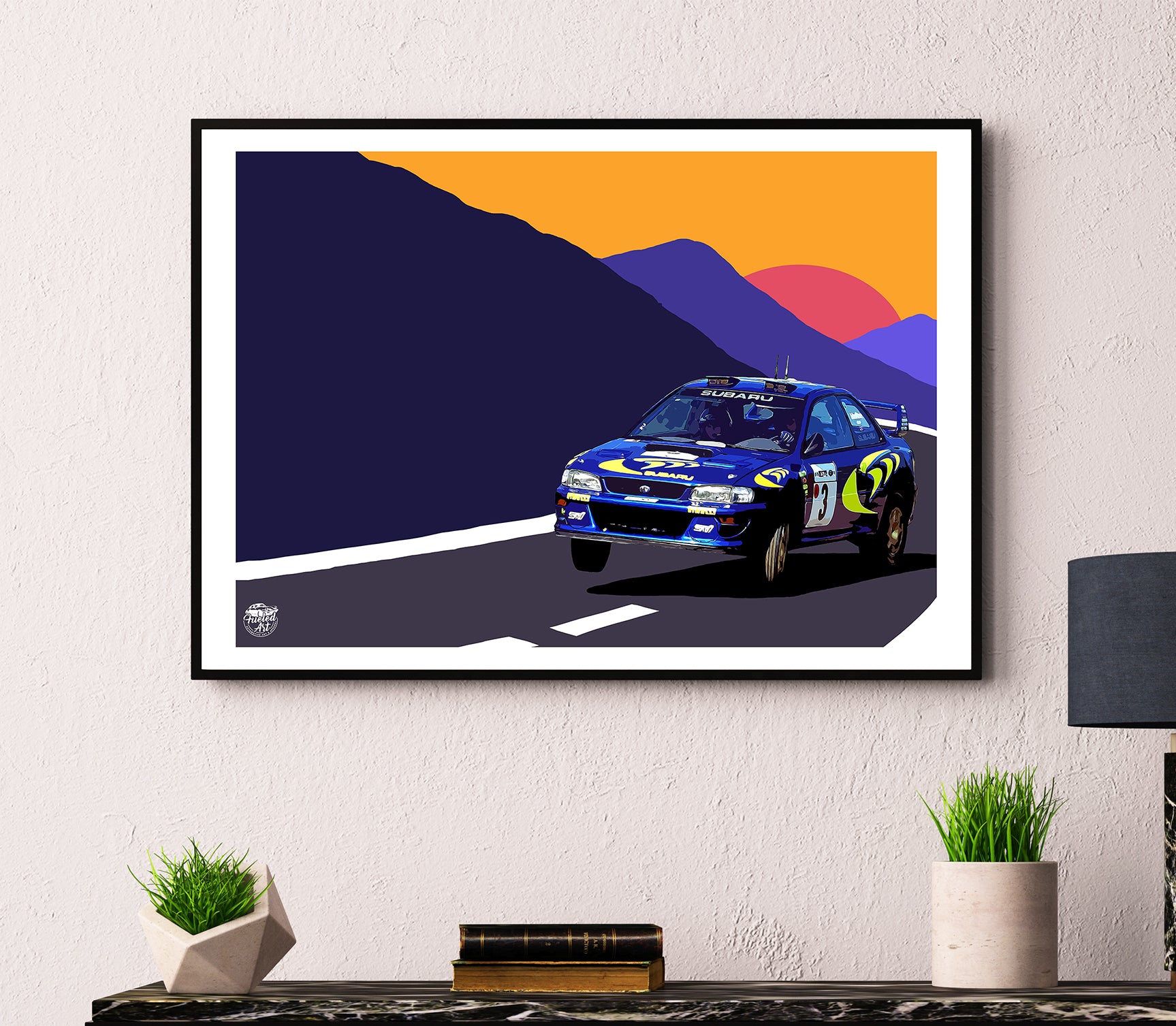 1997 Subaru Impreza STI S3 - Colin McRae WRC Print - Fueled.art