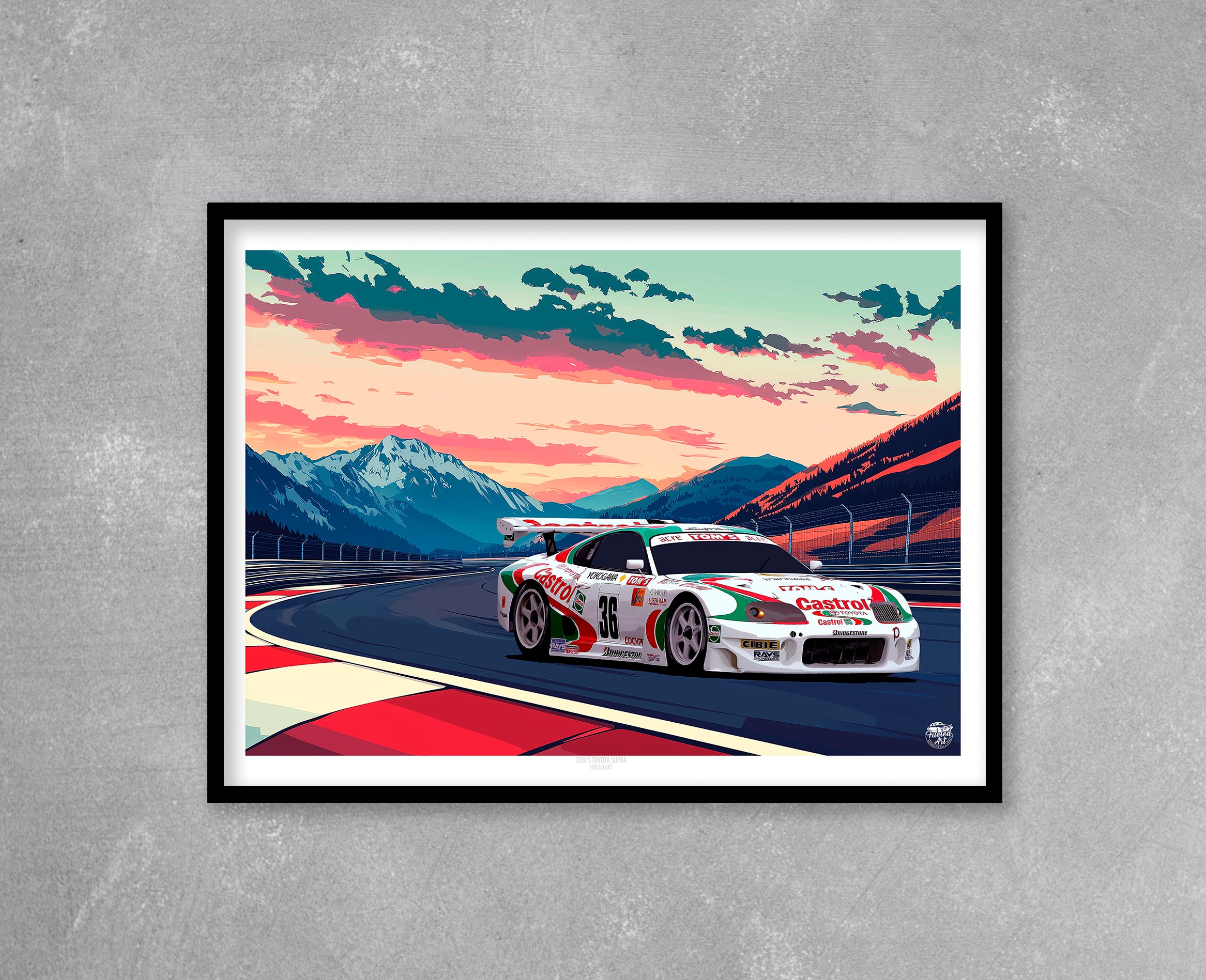 Toyota Tom's Castrol Supra print - Fueled.art