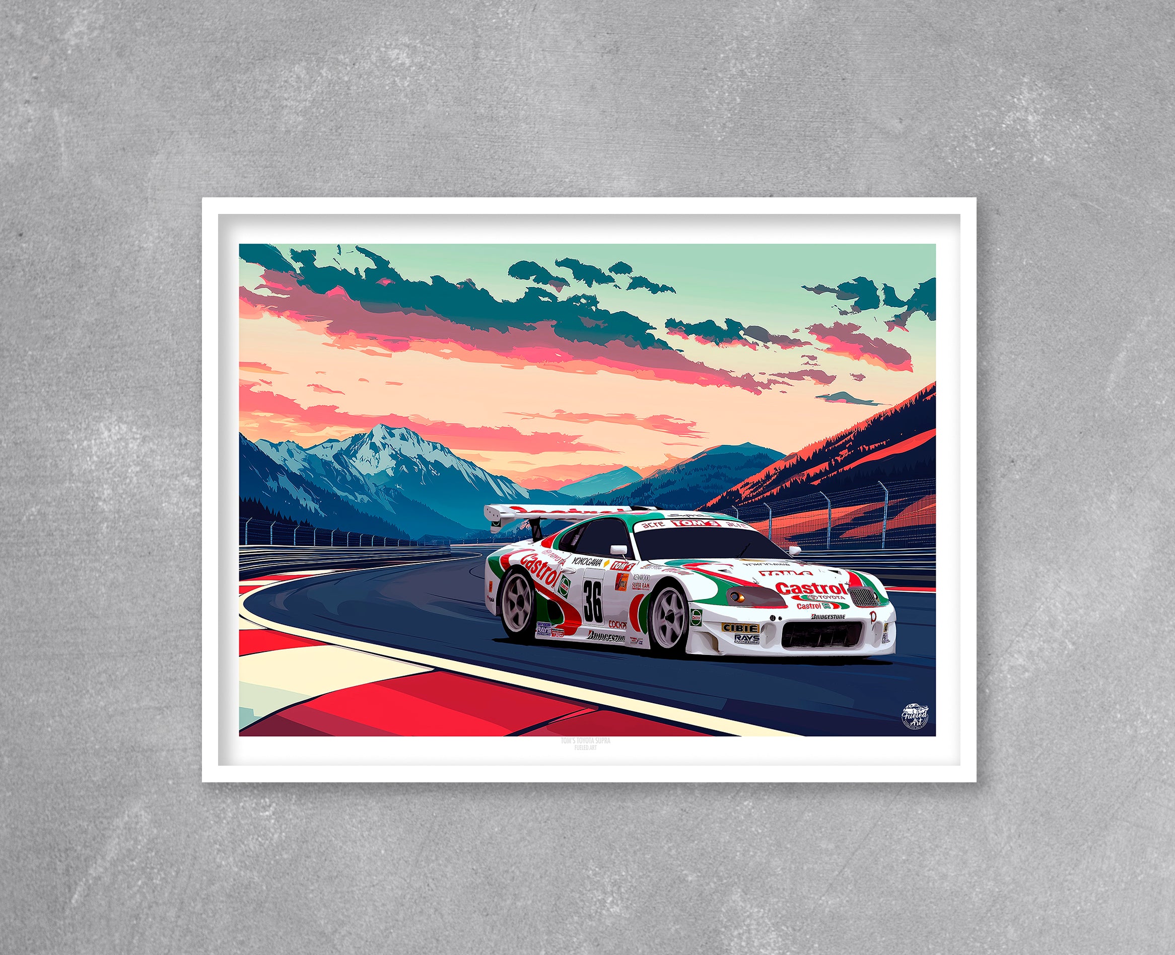 Toyota Tom's Castrol Supra print - Fueled.art