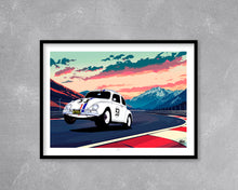 Load image into Gallery viewer, Herbie VW Beetle Print - Fueled.art
