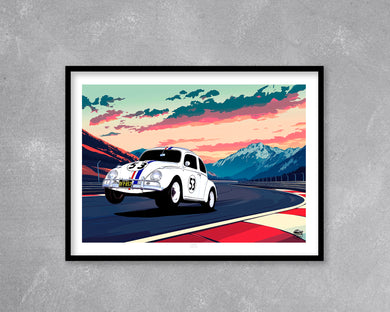 Herbie VW Beetle Print - Fueled.art