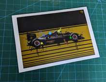 Load image into Gallery viewer, Ayrton Senna 1985 Lotus 97T F1 Print - Fueled.art
