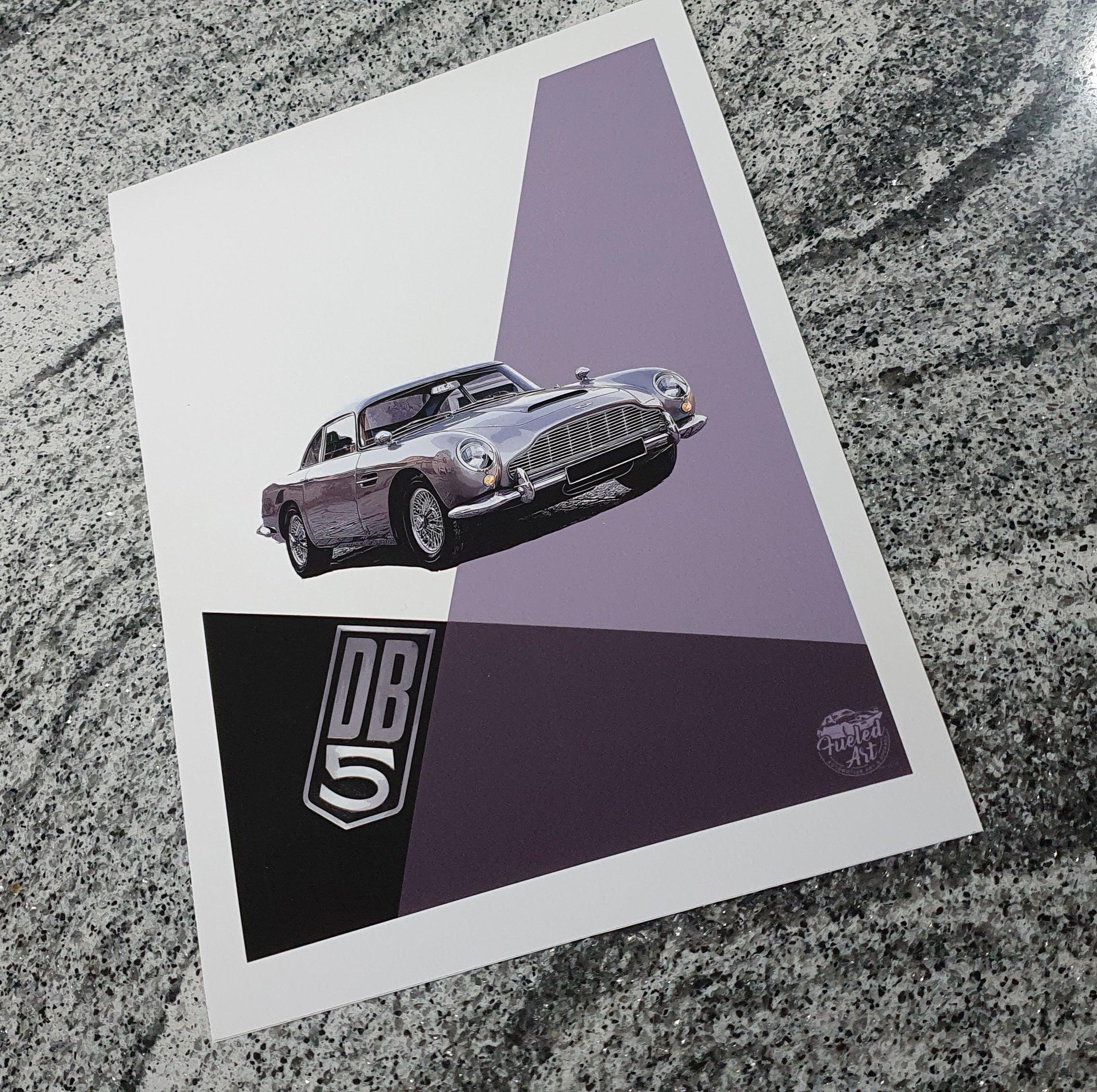 Aston Martin DB5 print - Fueled.art