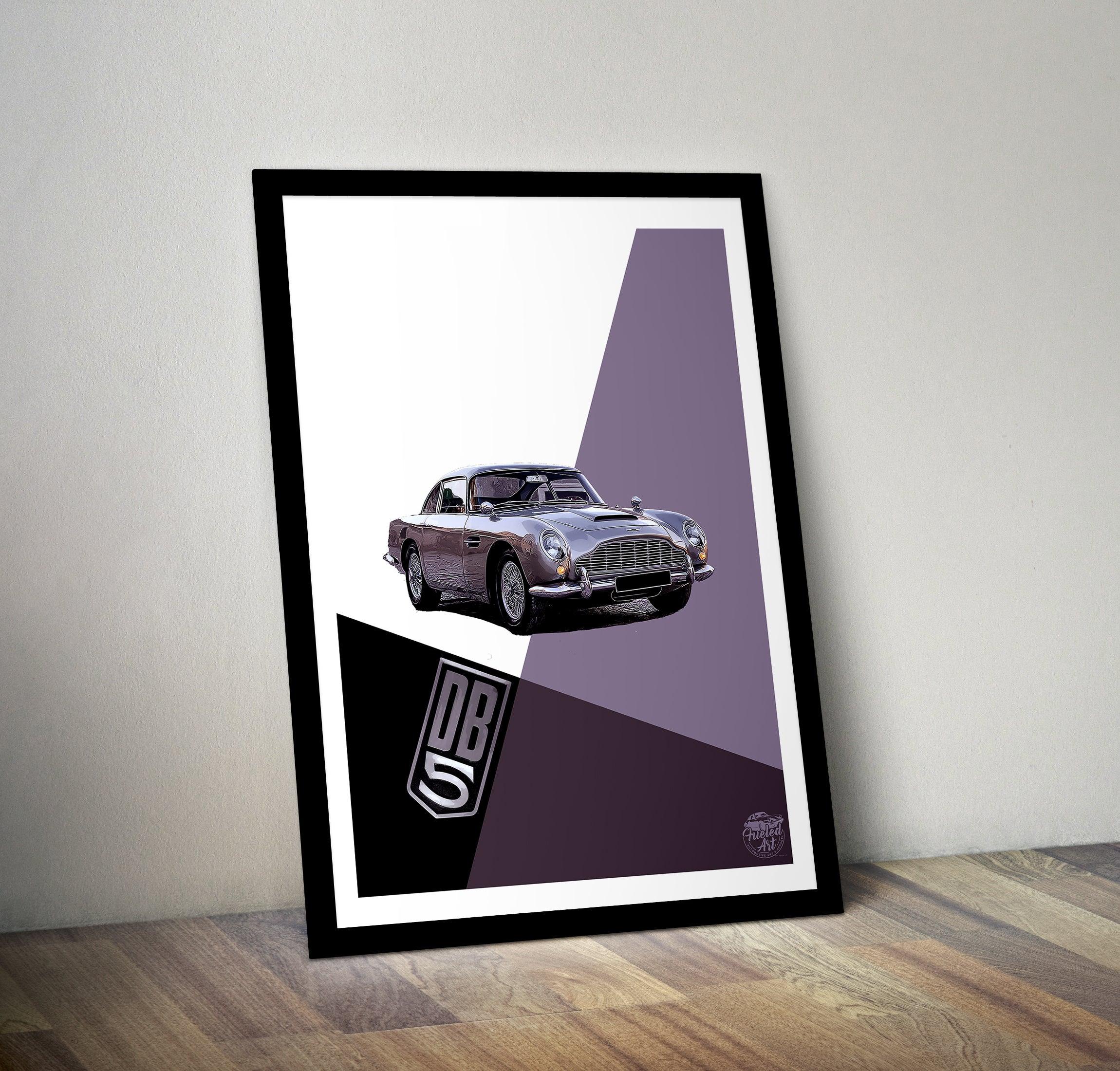 Aston Martin DB5 print - Fueled.art