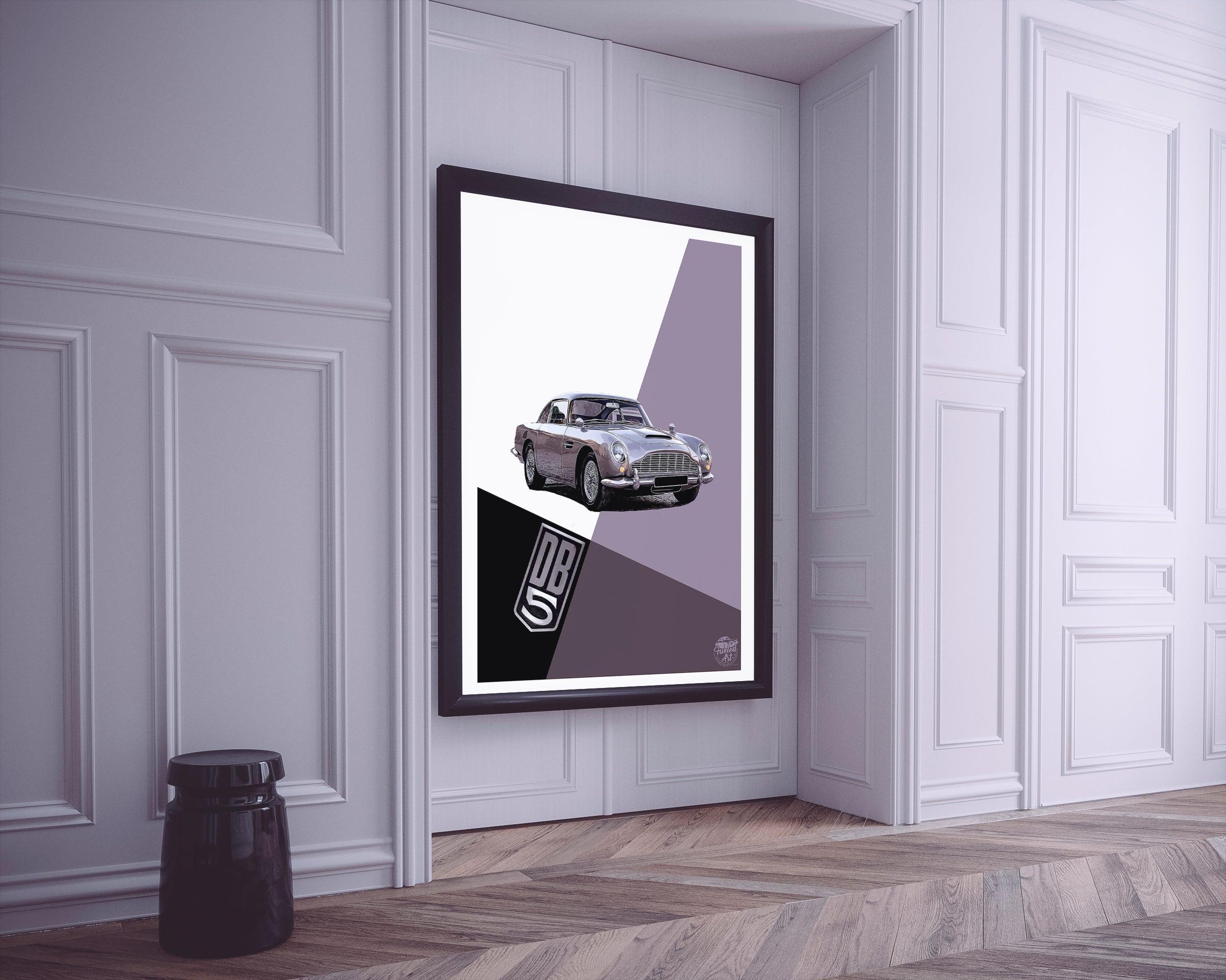 Aston Martin DB5 print - Fueled.art