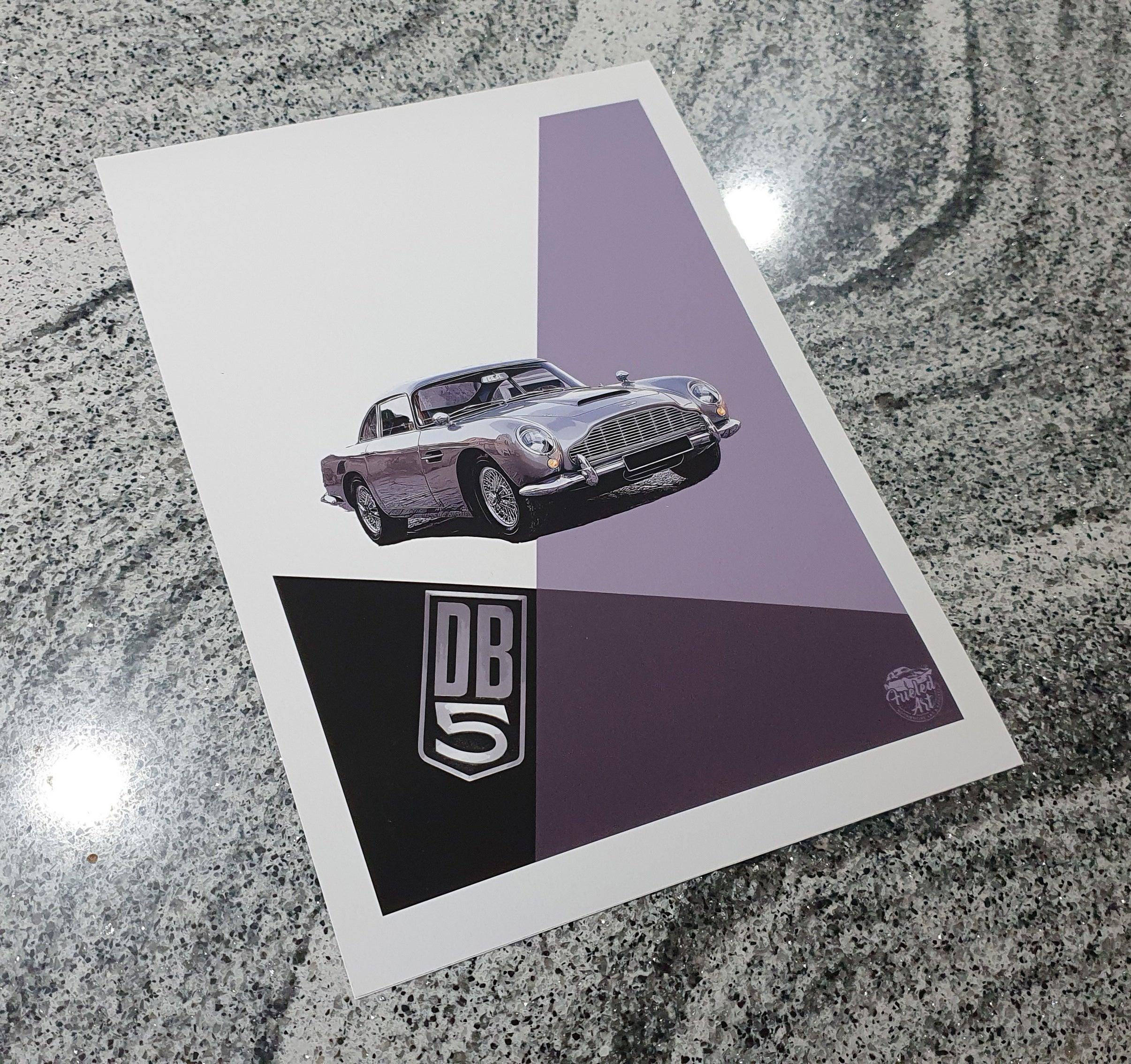 Aston Martin DB5 print - Fueled.art