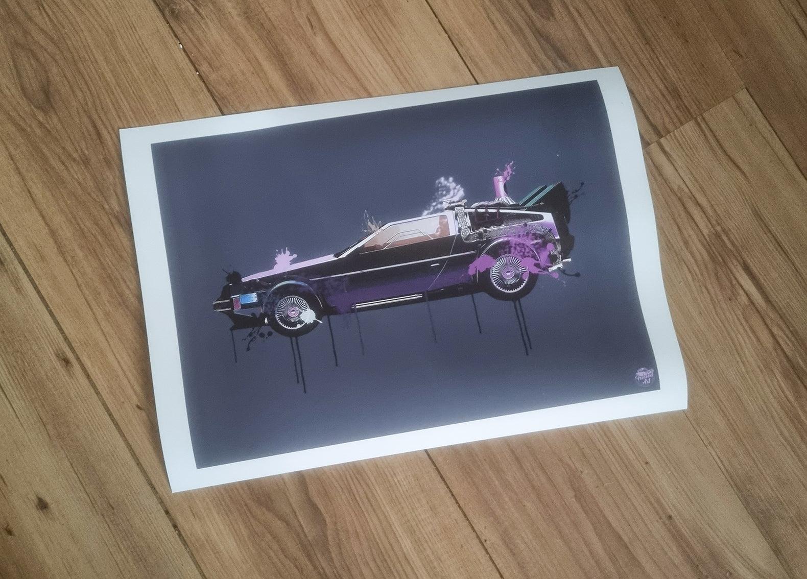 Back to the Future Delorean Print - Fueled.art